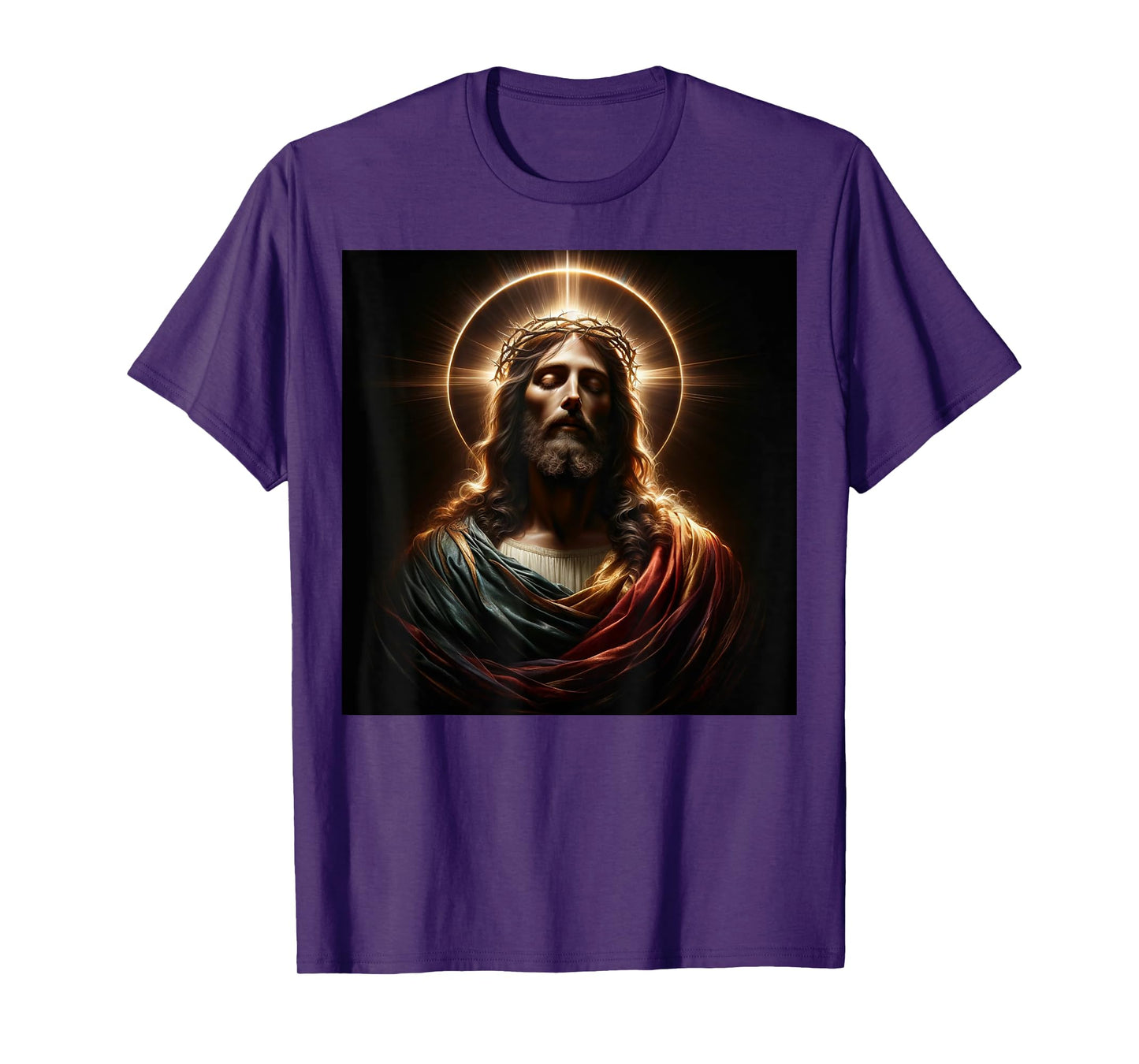 Jesus Christ Divine Crown of Thorns Christian Art T-Shirt