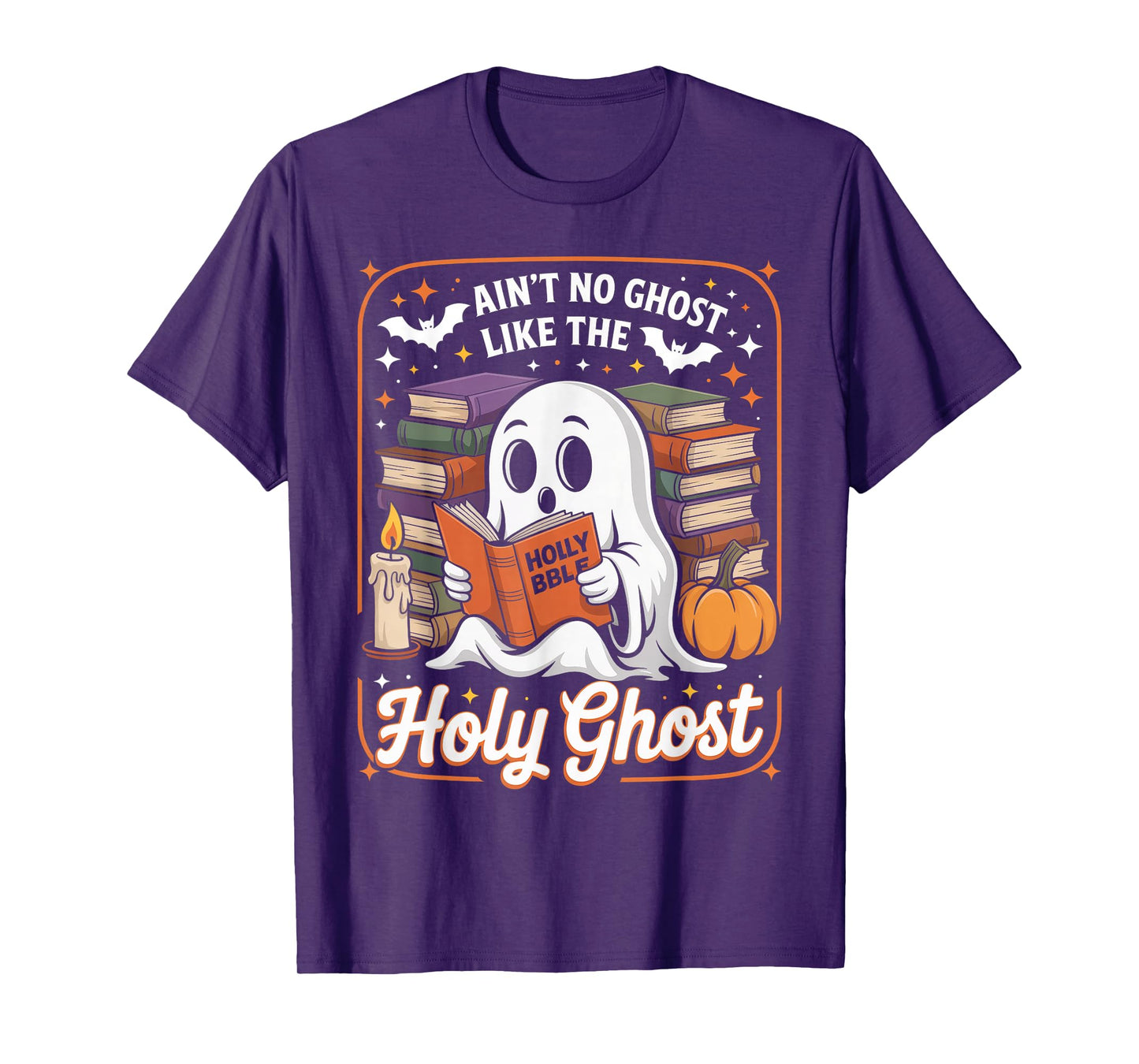Retro Aint No Ghost Like The Holy Ghost Christian Halloween T-Shirt