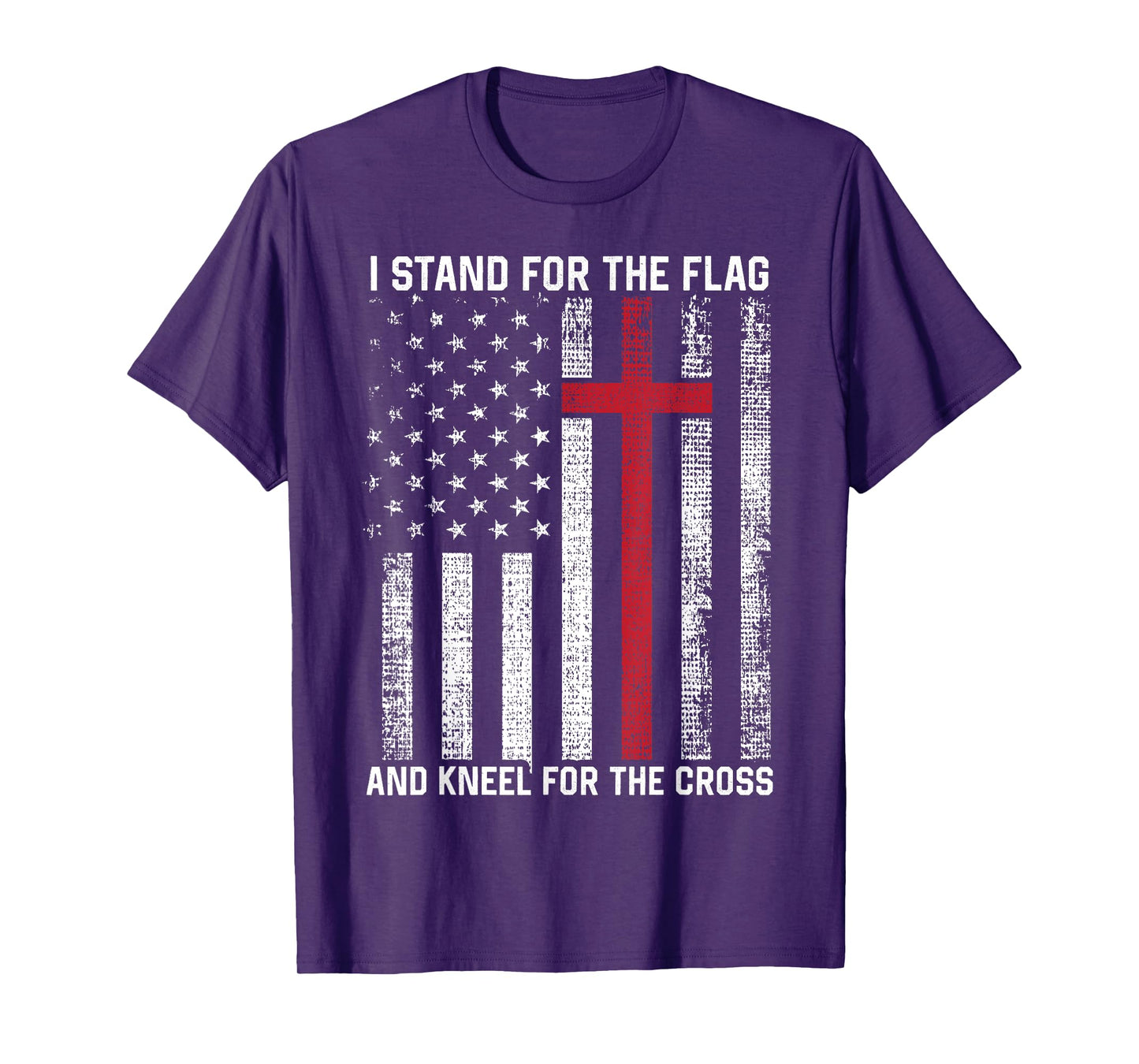 I Stand for the Flag and Kneel for the Cross USA Christian T-Shirt