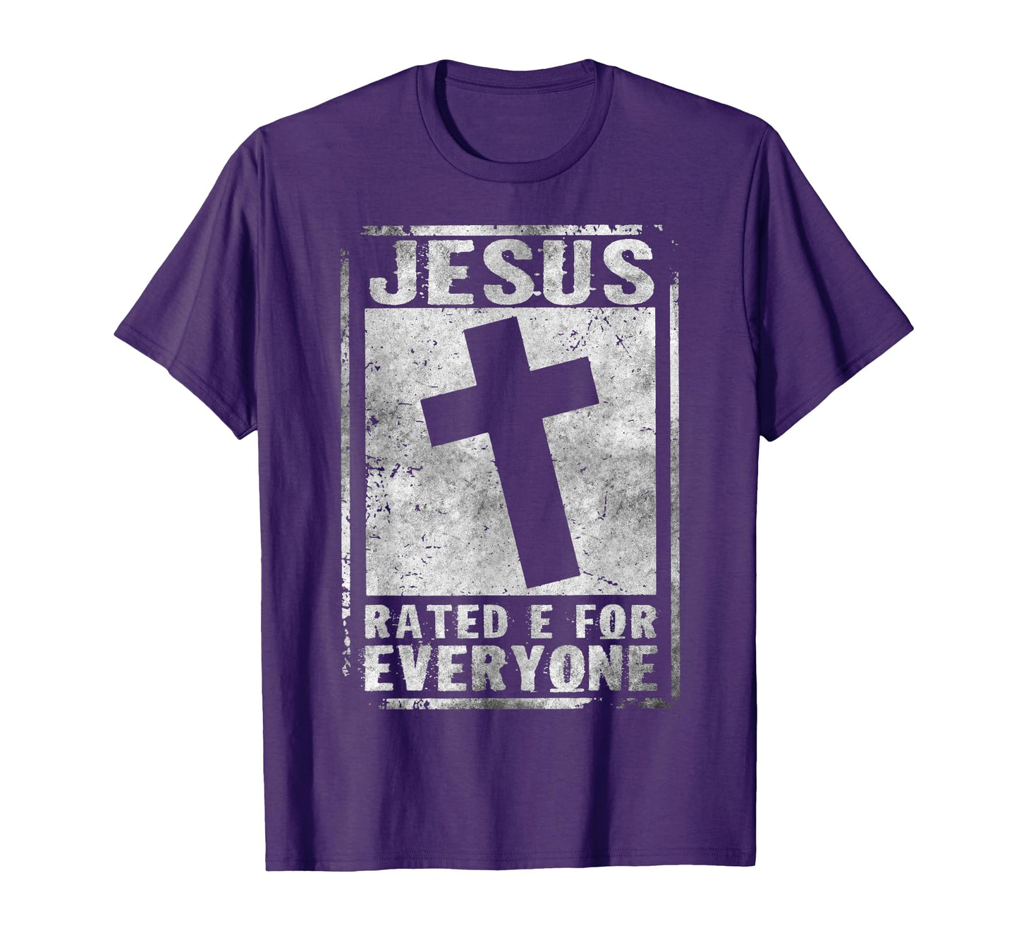 Jesus Rated E For Everyone Cool Christian Cross Testimony T-Shirt