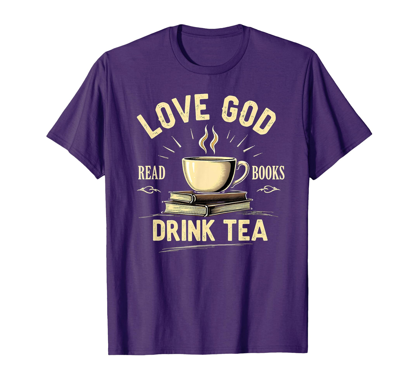 Christian Bookworm Love God Read Books Drink Tea T-Shirt