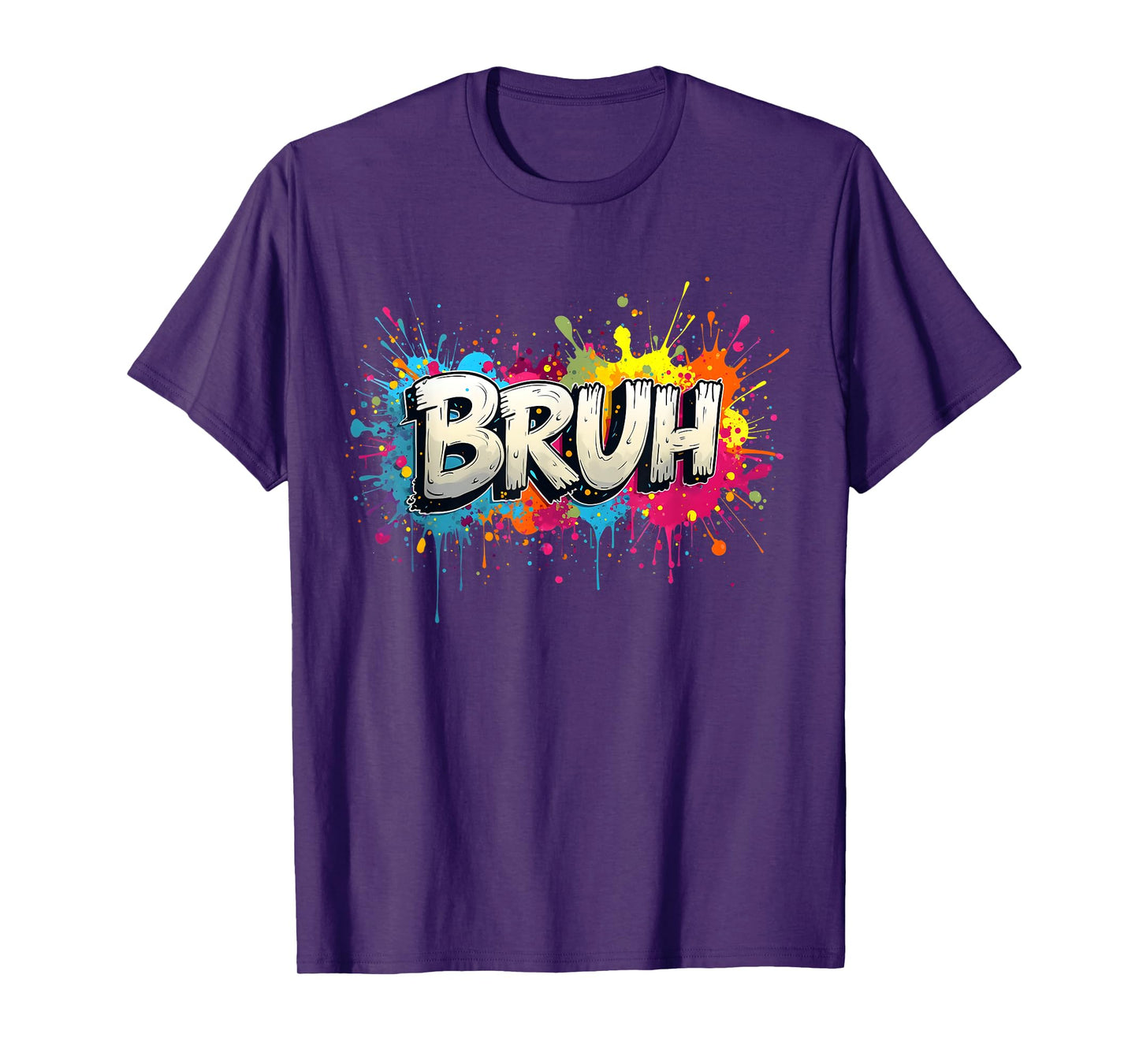 Bruh Meme Funny Saying Teens Graffiti Aesthetic Kids Boys T-Shirt