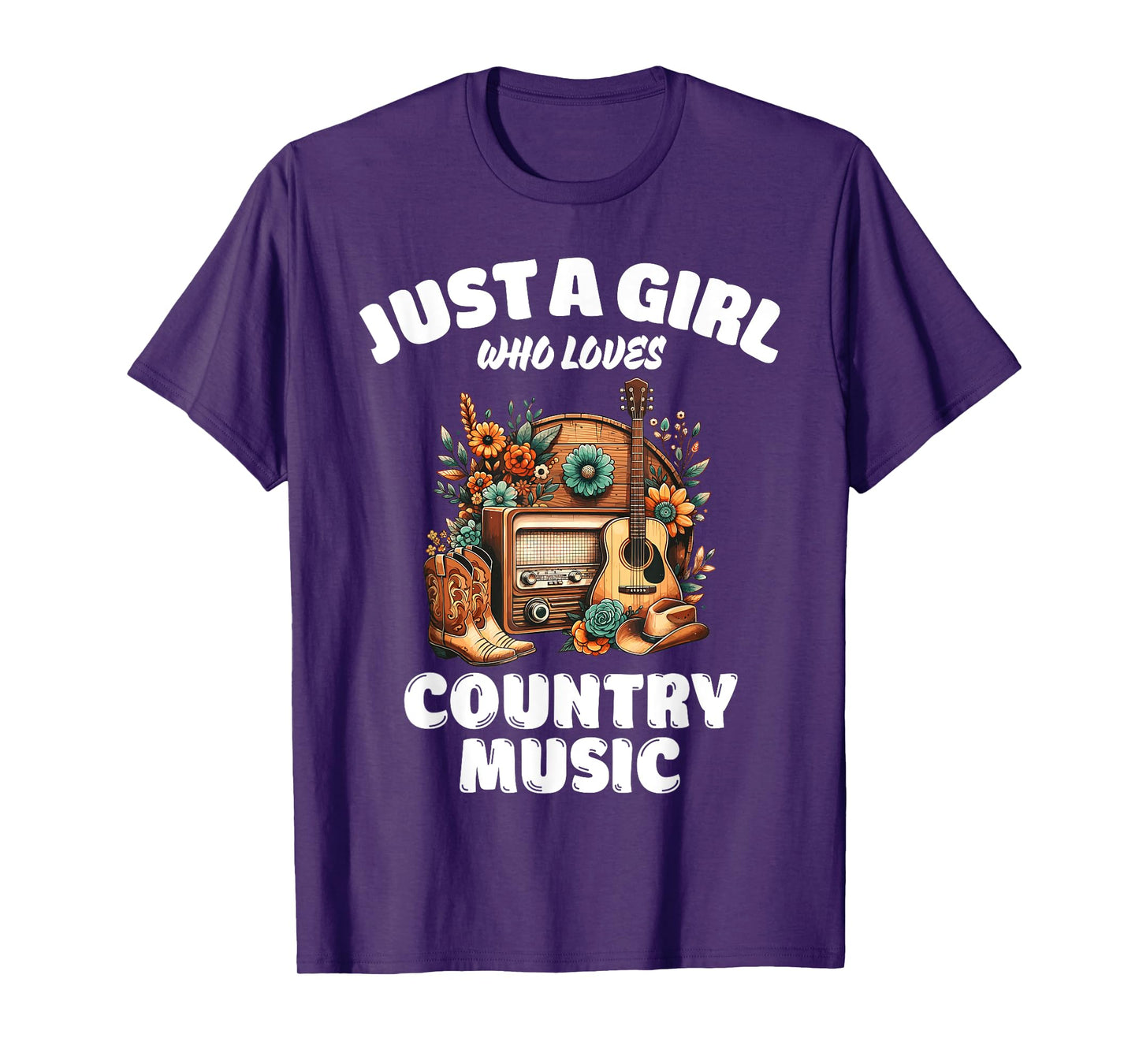 Just A Girl Who Loves Country Music, Music Lover T-Shirt