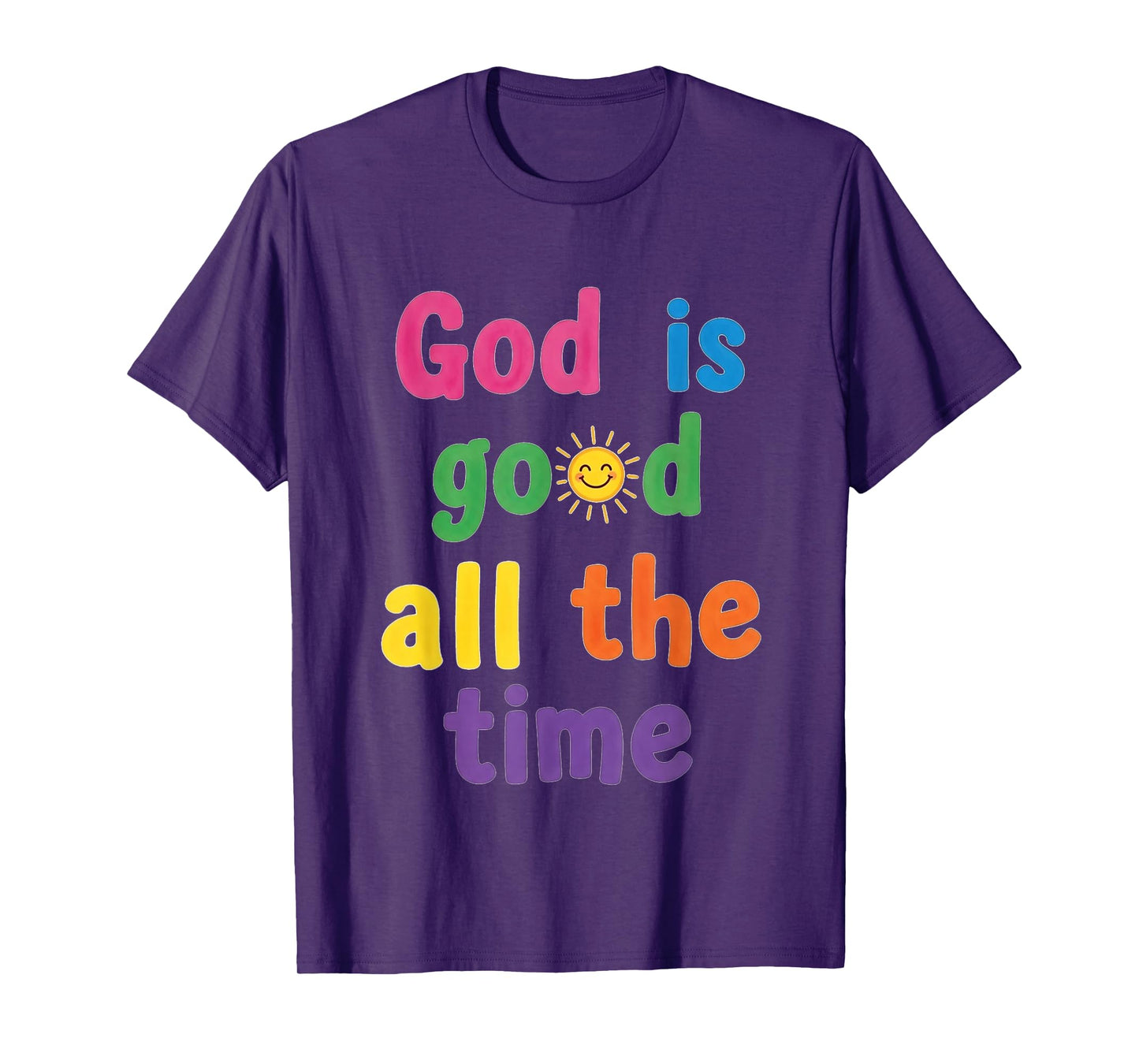Cute God is Good All The Time Christian Aesthetic Faith T-Shirt