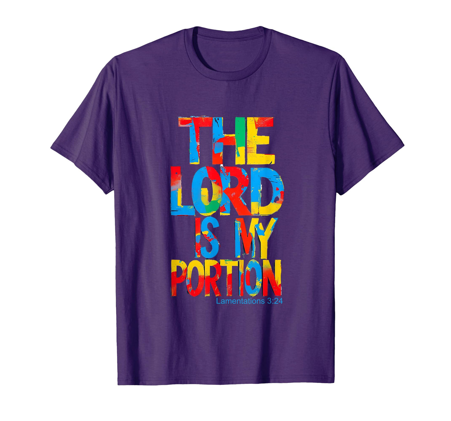 The Lord is My Portion, Lamentations 3:24 Bible Verse T-Shirt