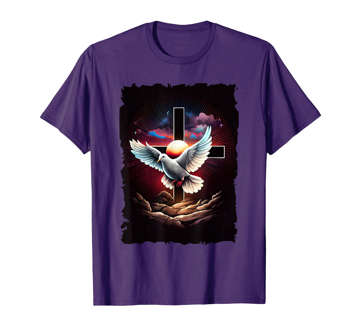 Christian Dove Cross retro 70s vintage T-Shirt