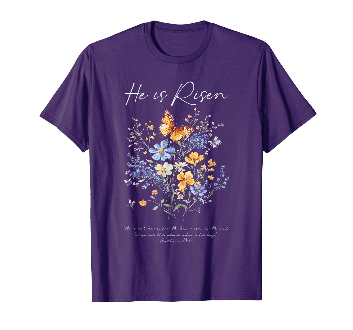 He Is Risen Boho Easter for Christian Women T-Shirt