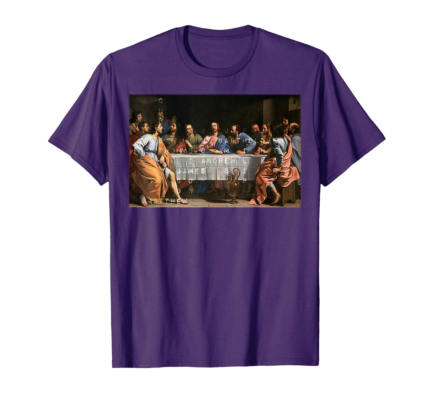 The Lord Jesus Christ with 12 Apostles on The Lord's Supper T-Shirt