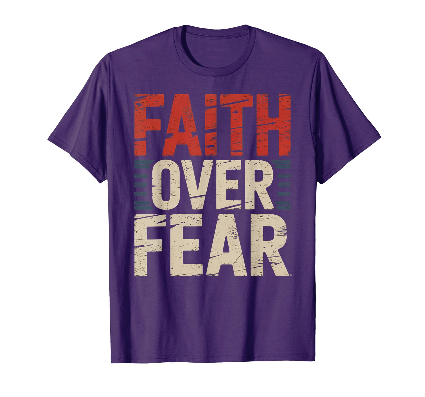 America Pride US Flag Faith Over Fear Prayer T-Shirt