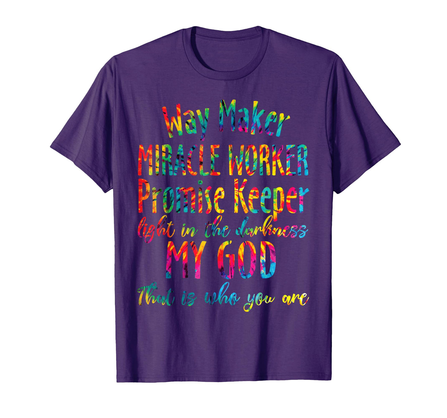 Christian Bible Verse Waymaker Miracle Worker Promise Keeper T-Shirt