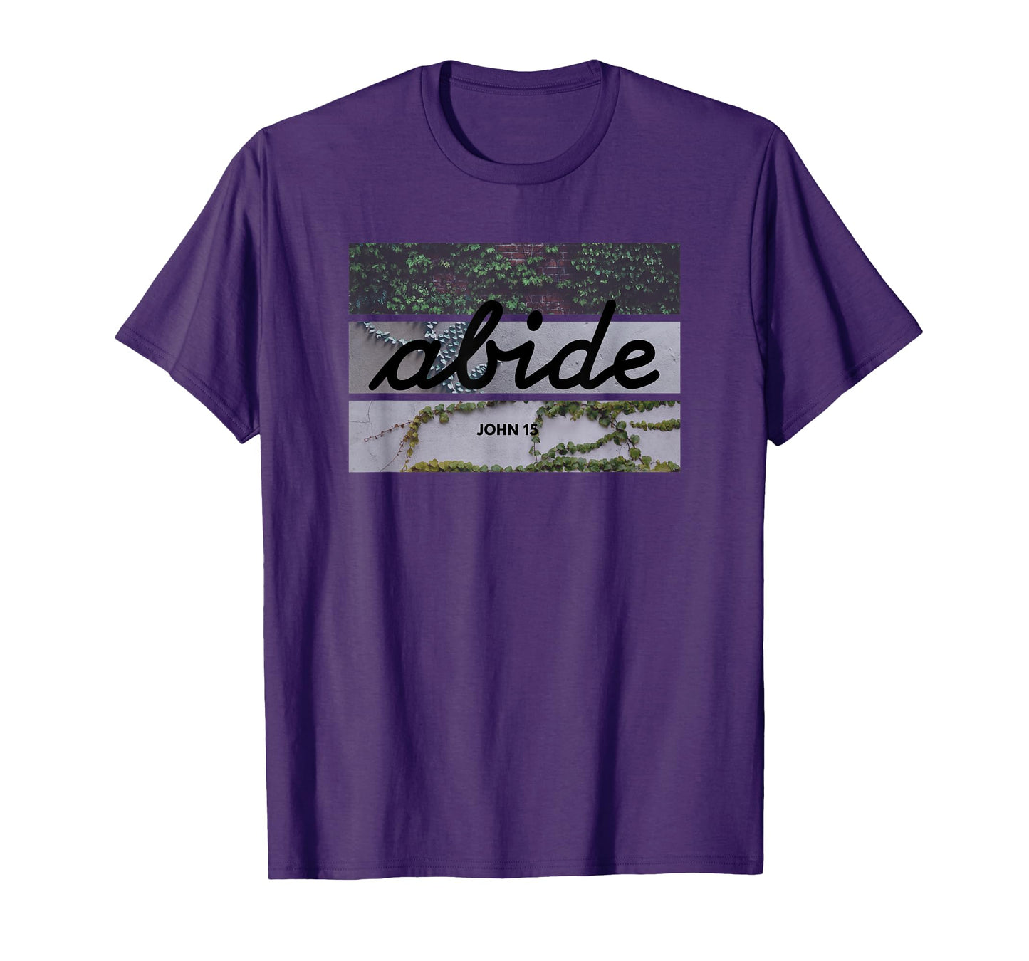 Abide John 15 Bible T-Shirt in Cursive