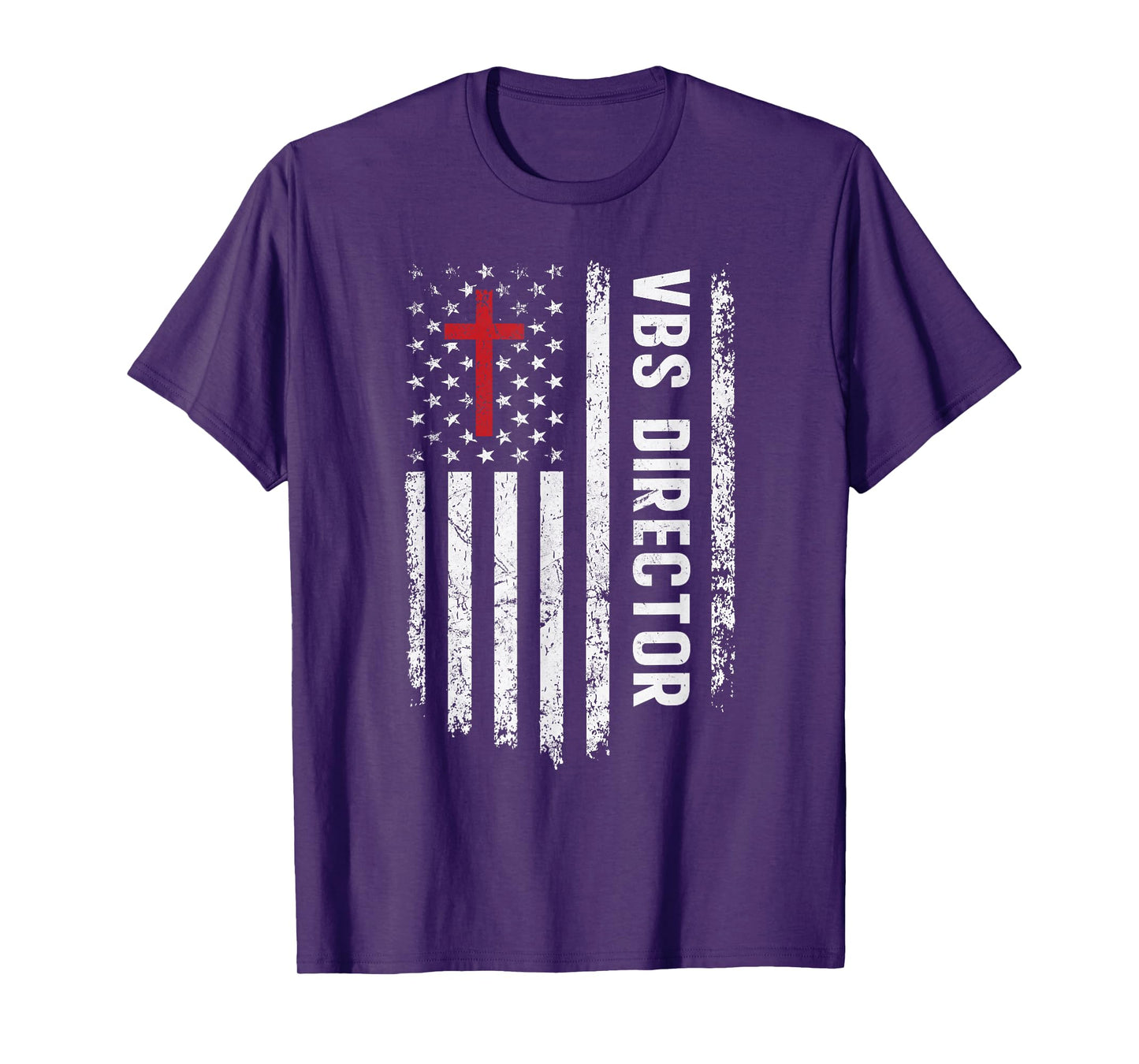 VBS Director Cross USA Flag Vacation Bible School Teacher T-Shirt