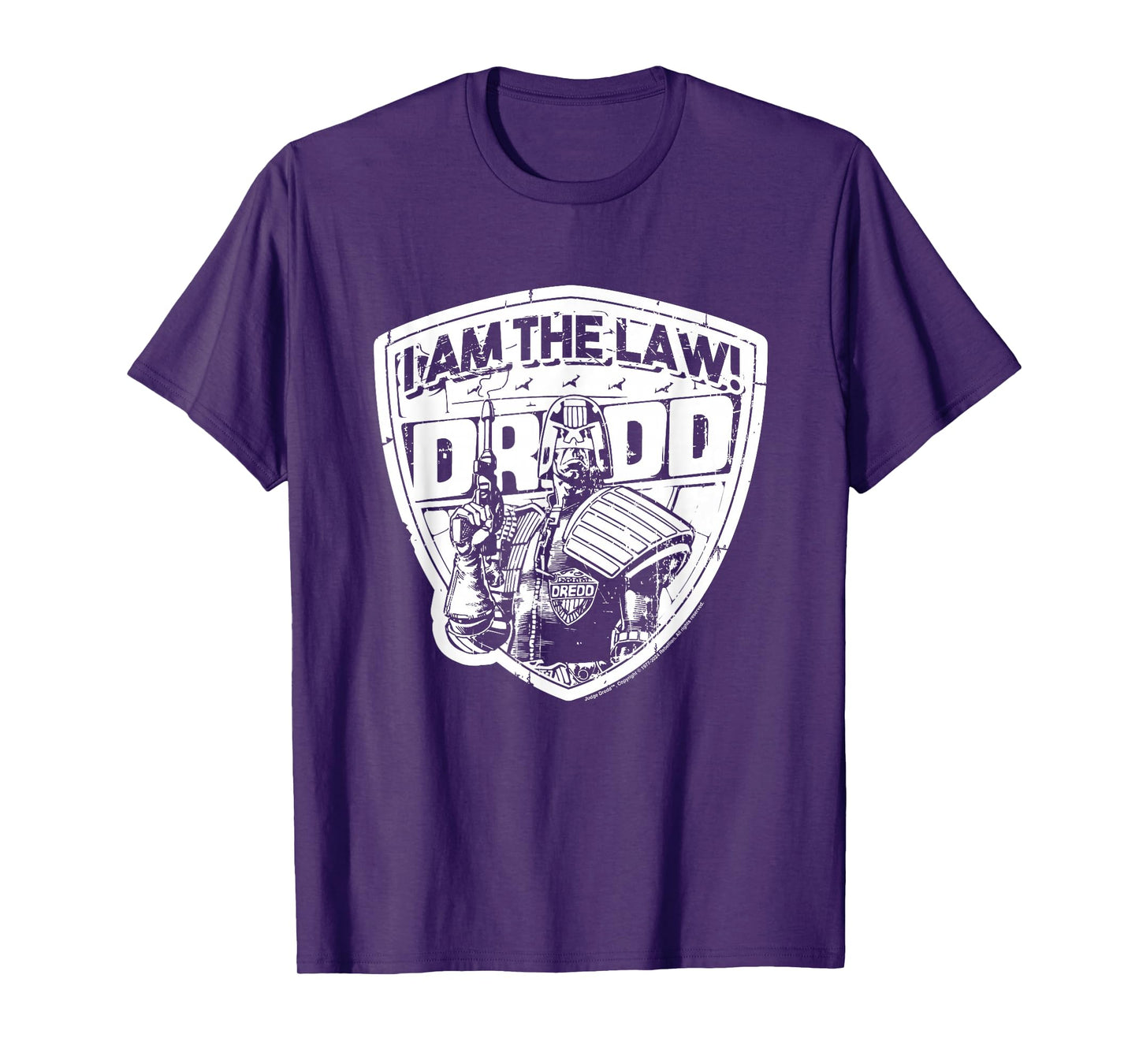 Judge Dredd I Am The Law! Comic Badge 2000 AD T-Shirt