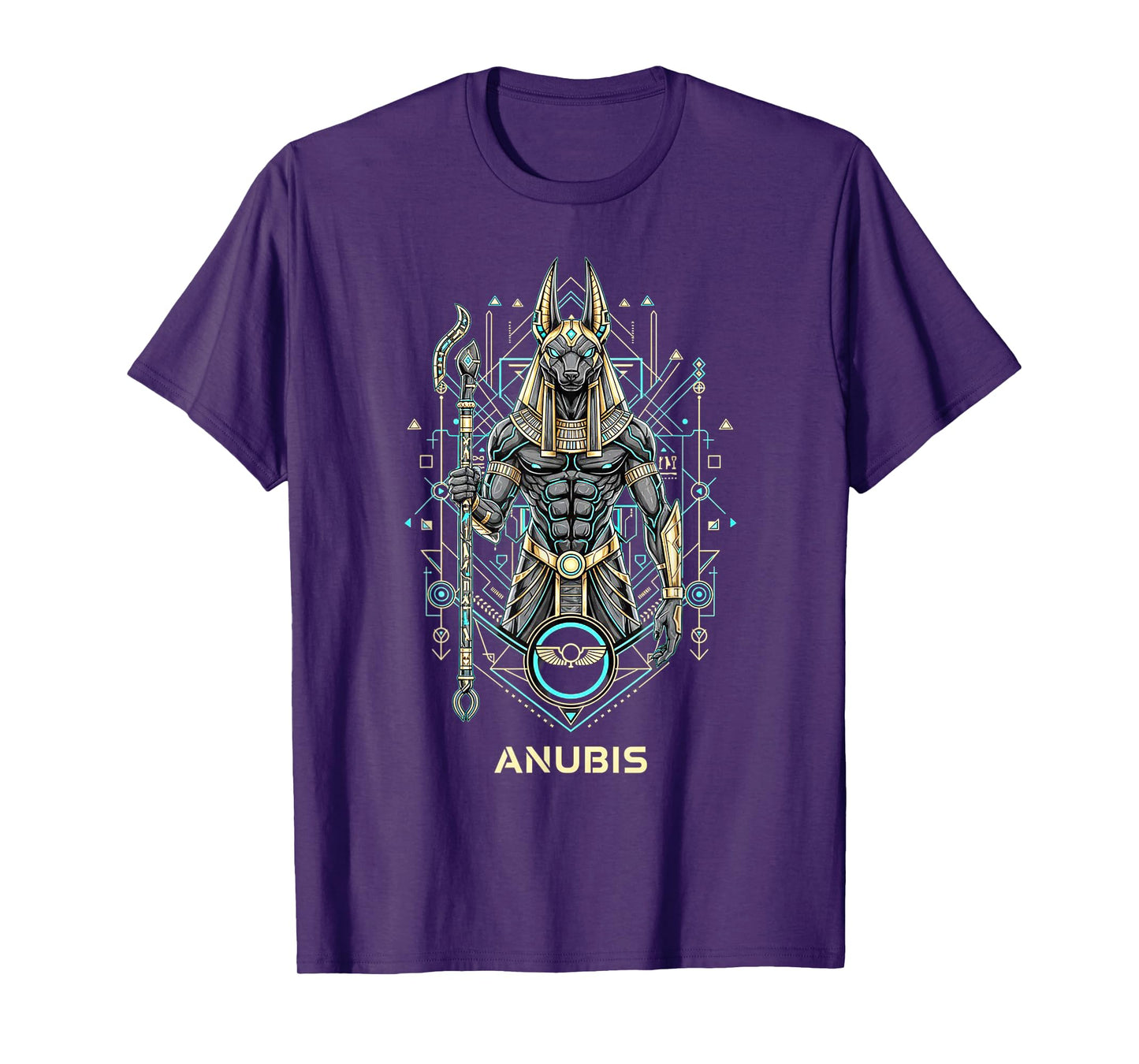 Anubis Pharaoh God King of Egypt Graphic Design T-Shirt