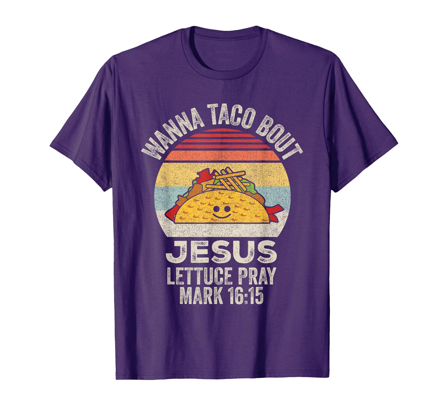 Vintage Retro Wanna Taco Bout Jesus Funny Taco Christian T-Shirt
