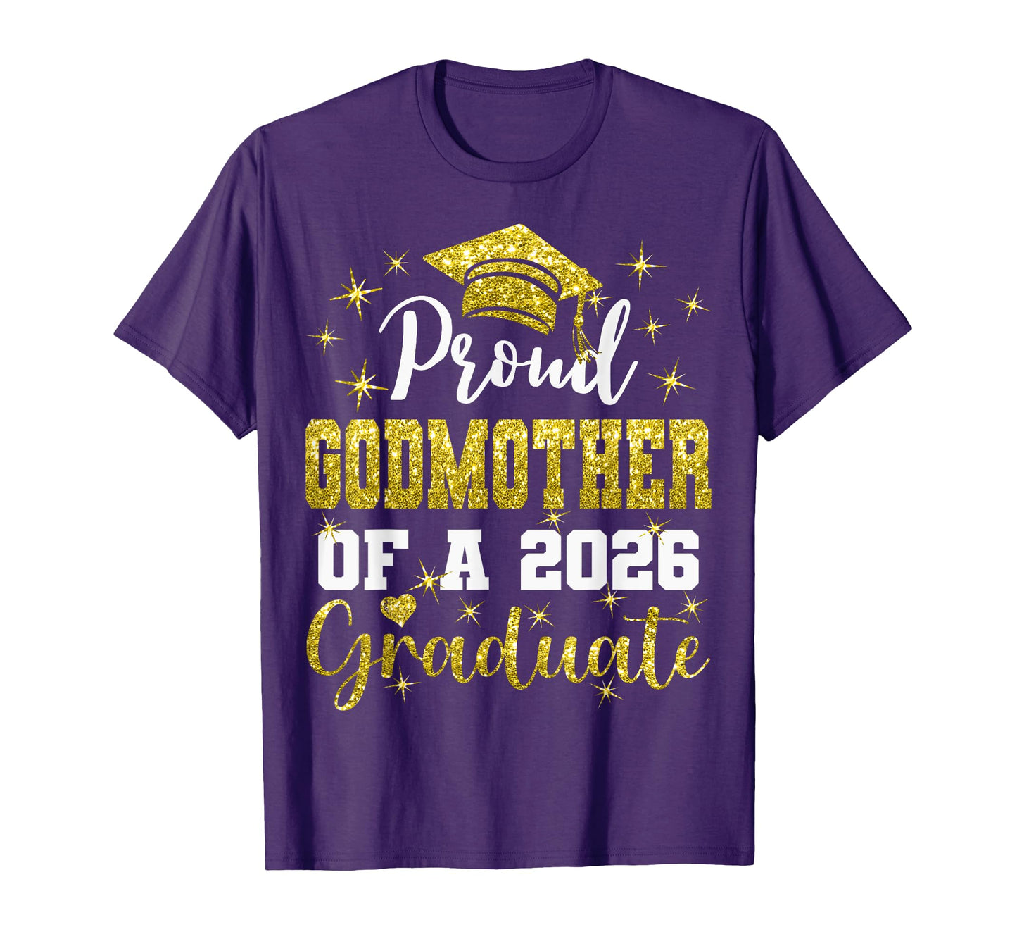 Super Proud Godmother of 2026 Graduate Graduation Family T-Shirt
