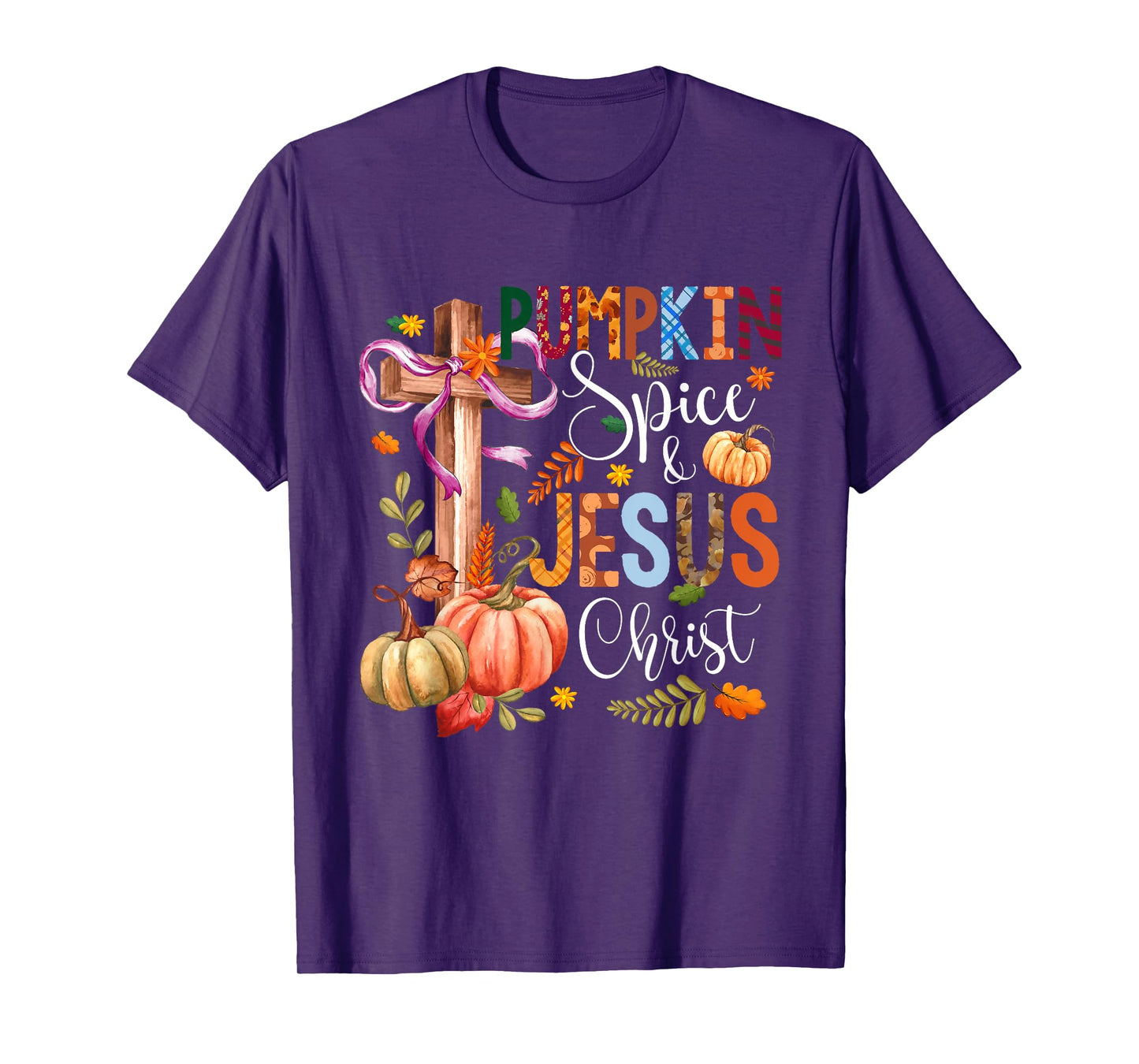 Funny Pumpkin Spice Jesus Christ Fall Thanksgiving Christian T-Shirt