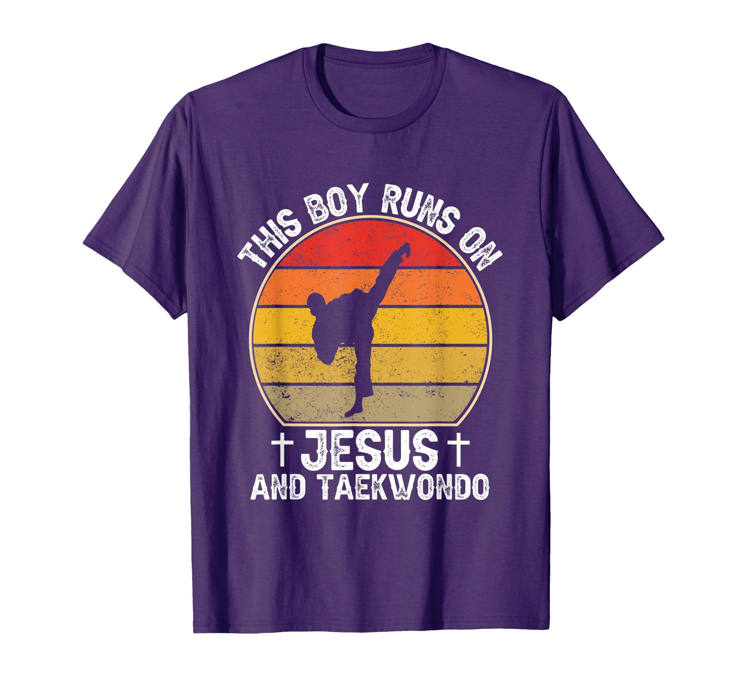 This Boy Runs On Jesus And Taekwondo - Christian Taekwondo T-Shirt