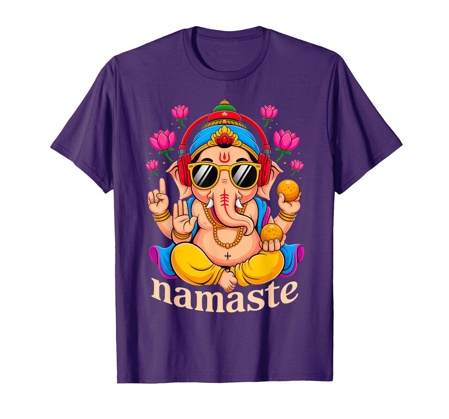 Hindu Ganesha Puja Elephant God India Meditation Yoga Murti T-Shirt