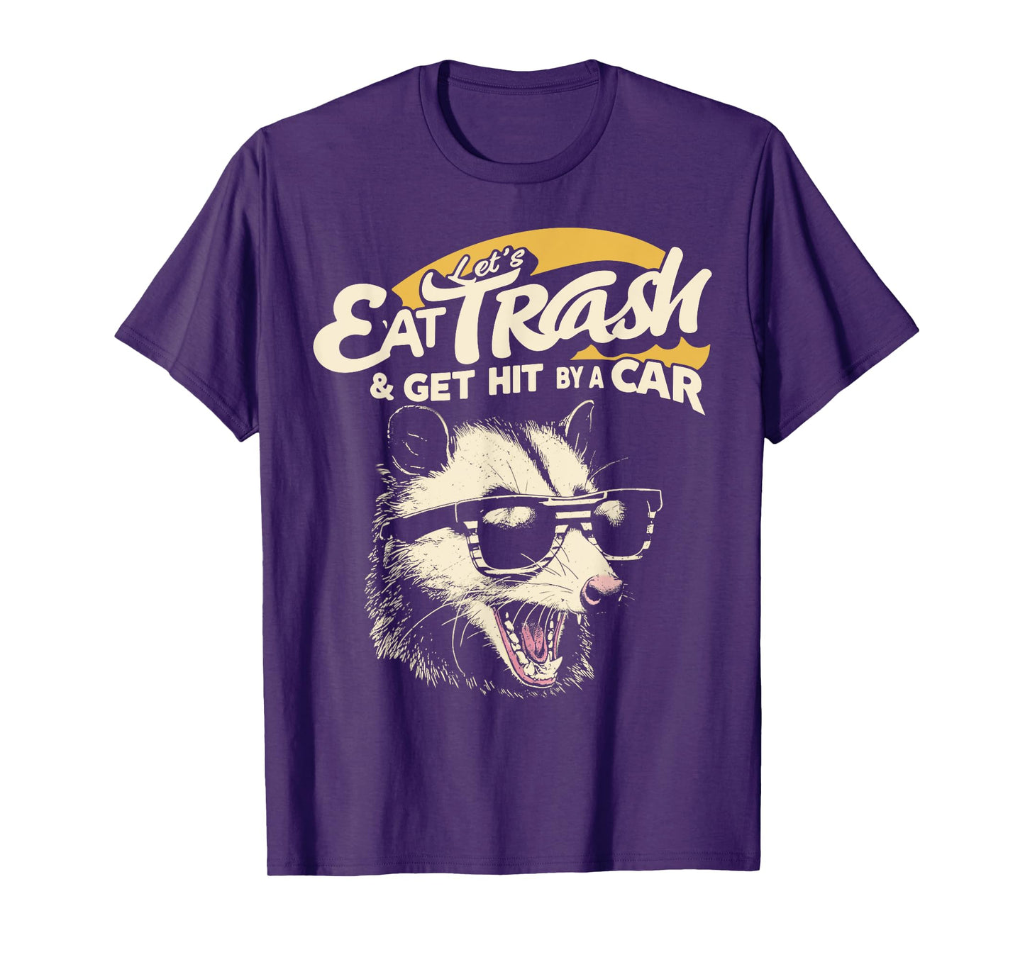 Let's Eat Trash and Get Hit By A Car Vintage Possum T-Shirt