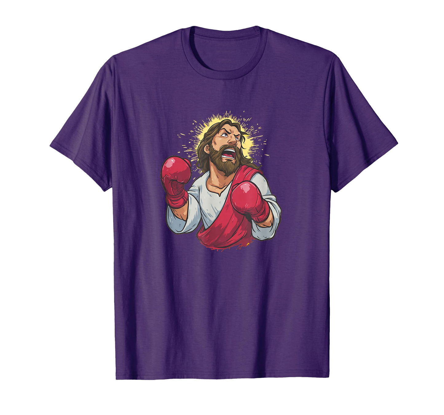 Fun Believer Boxing Sport Costume with Jesus Christ T-Shirt