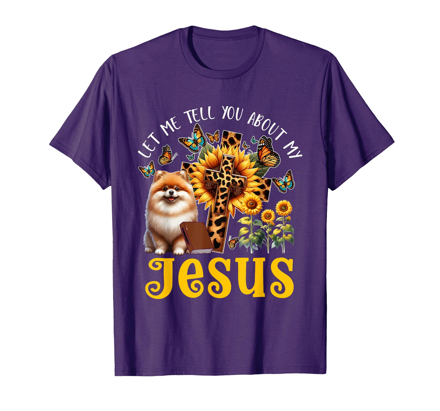 Tell About Jesus Costume Pomeranian Cute Christian Cross T-Shirt