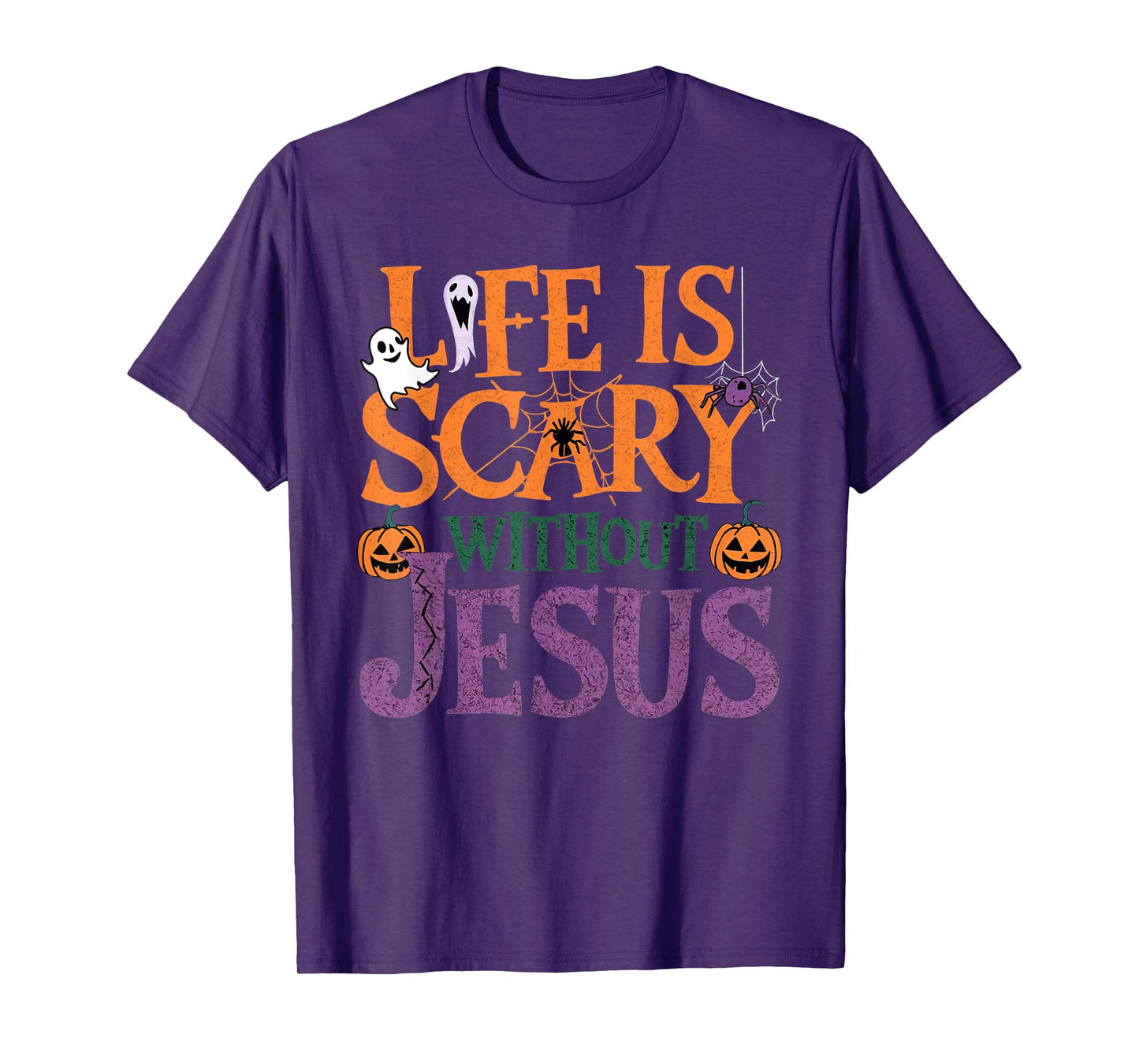 Life Is Scary Without Jesus Christian Halloween Party T-Shirt