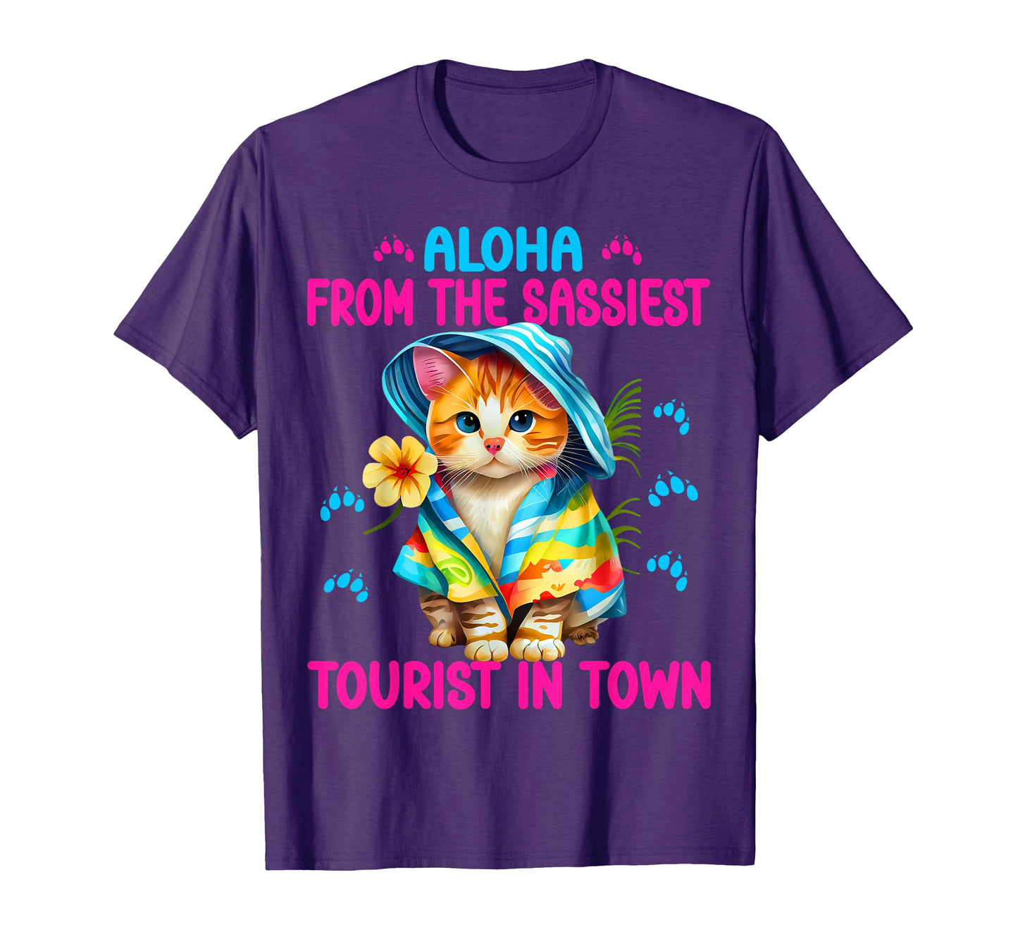 Aloha from the sassiest tourist in town.Funny Summer cats T-Shirt