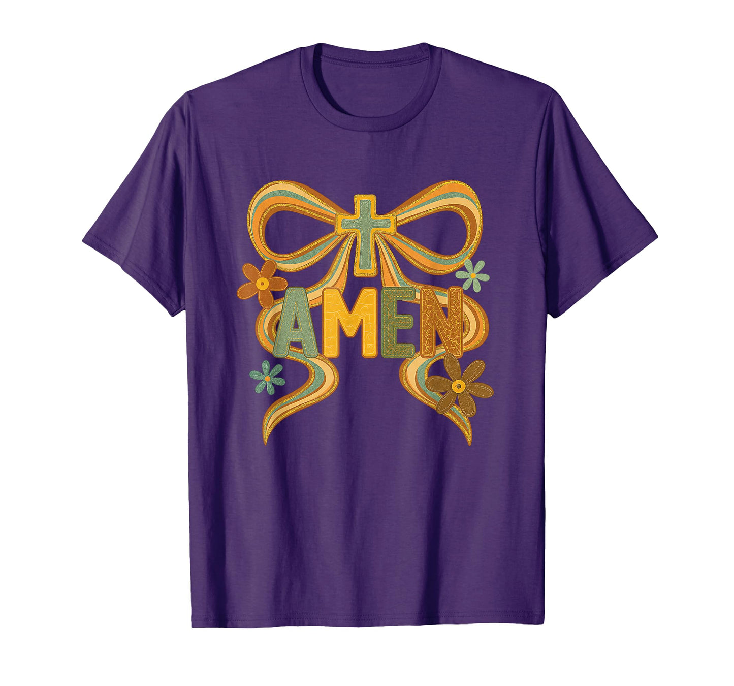 Vintage Floral Amen, Coquette Boho Amen, Floral Bible Verses T-Shirt