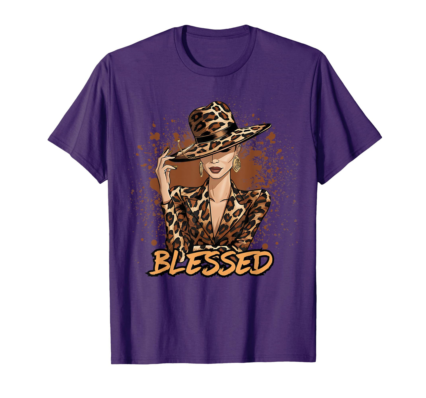 Blessed Black Cowgirl Western Swag African Leopard Christian T-Shirt