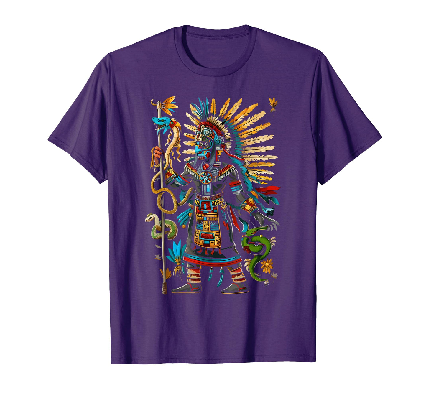 Aztec God Aztec Culture Mayan Indigenous Tlaloc Statue T-Shirt