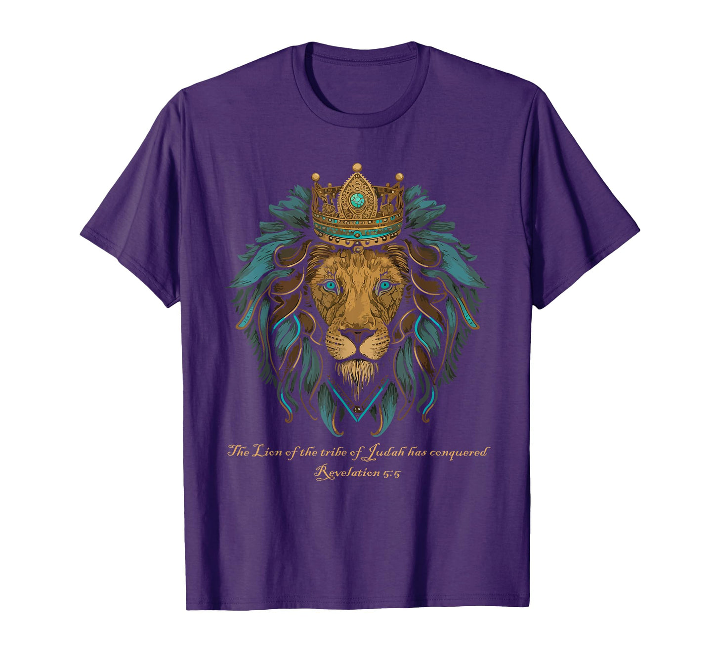 Lion of Judah Jesus Revelation Bible Verse Christian T-Shirt