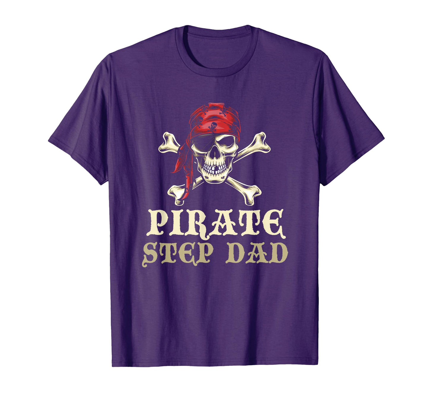 Pirate Step-Dad Skull Matching Halloween Costume StepDad T-Shirt