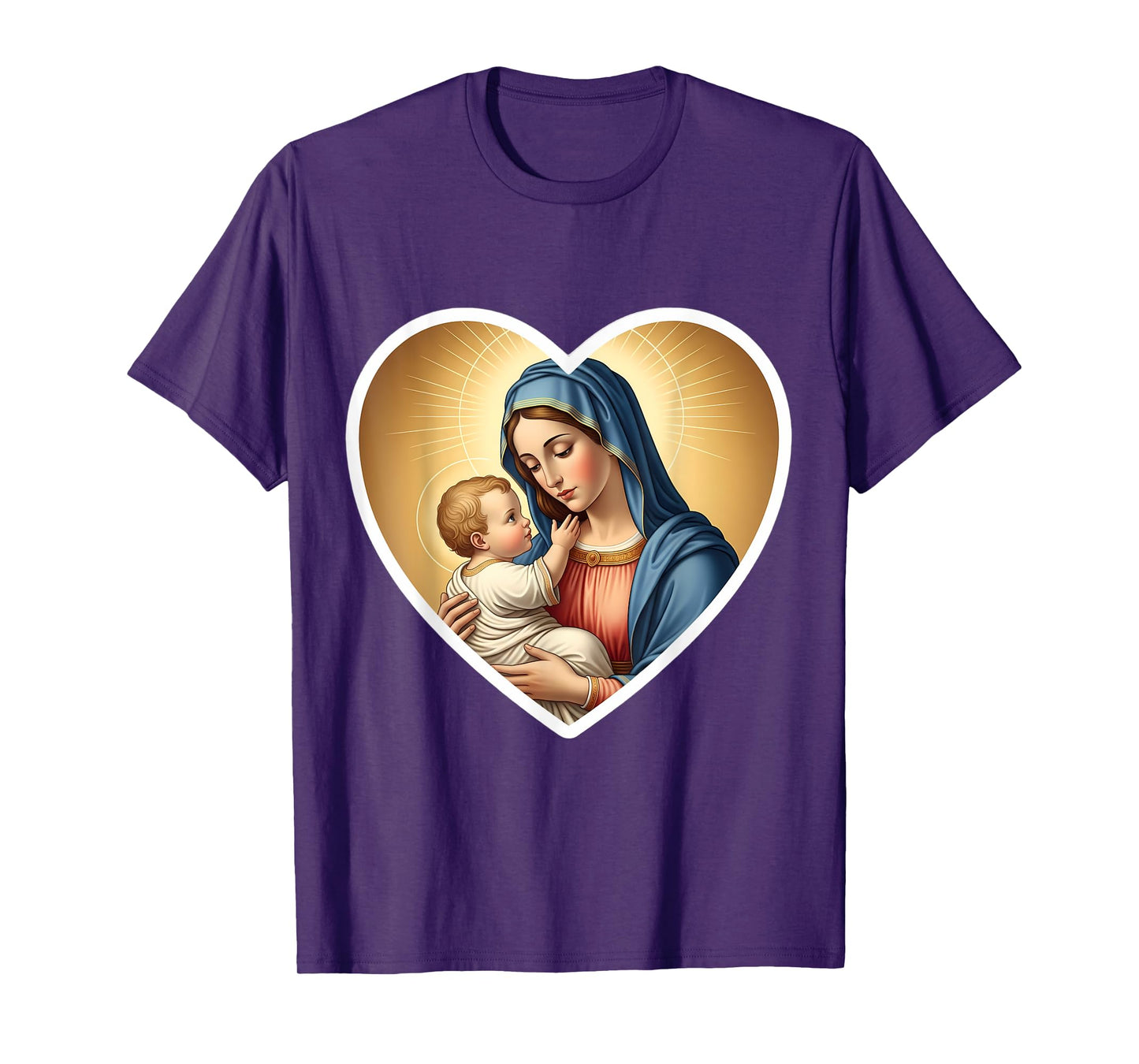 Saint Mary with Baby Jesus Christ Santa Maria Panagia Icon T-Shirt