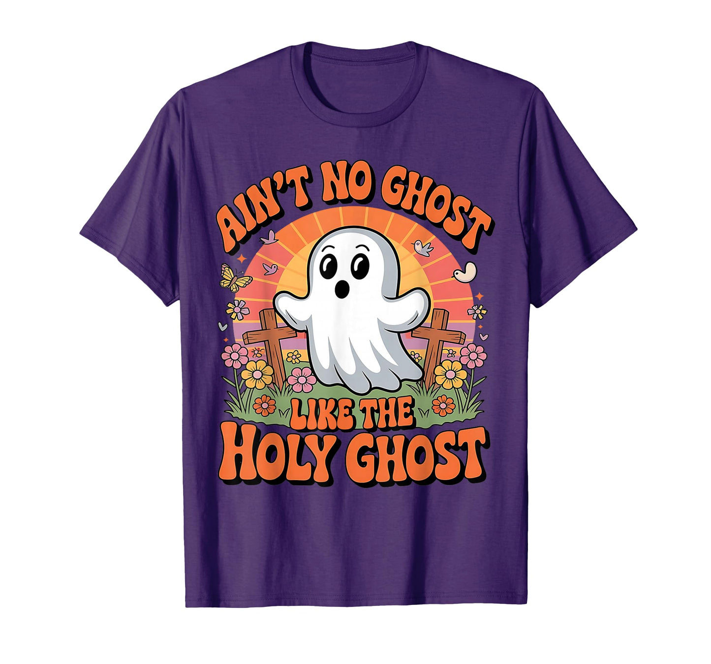 Ain't No Ghost Like The Holy Ghost Funny Christian Halloween T-Shirt