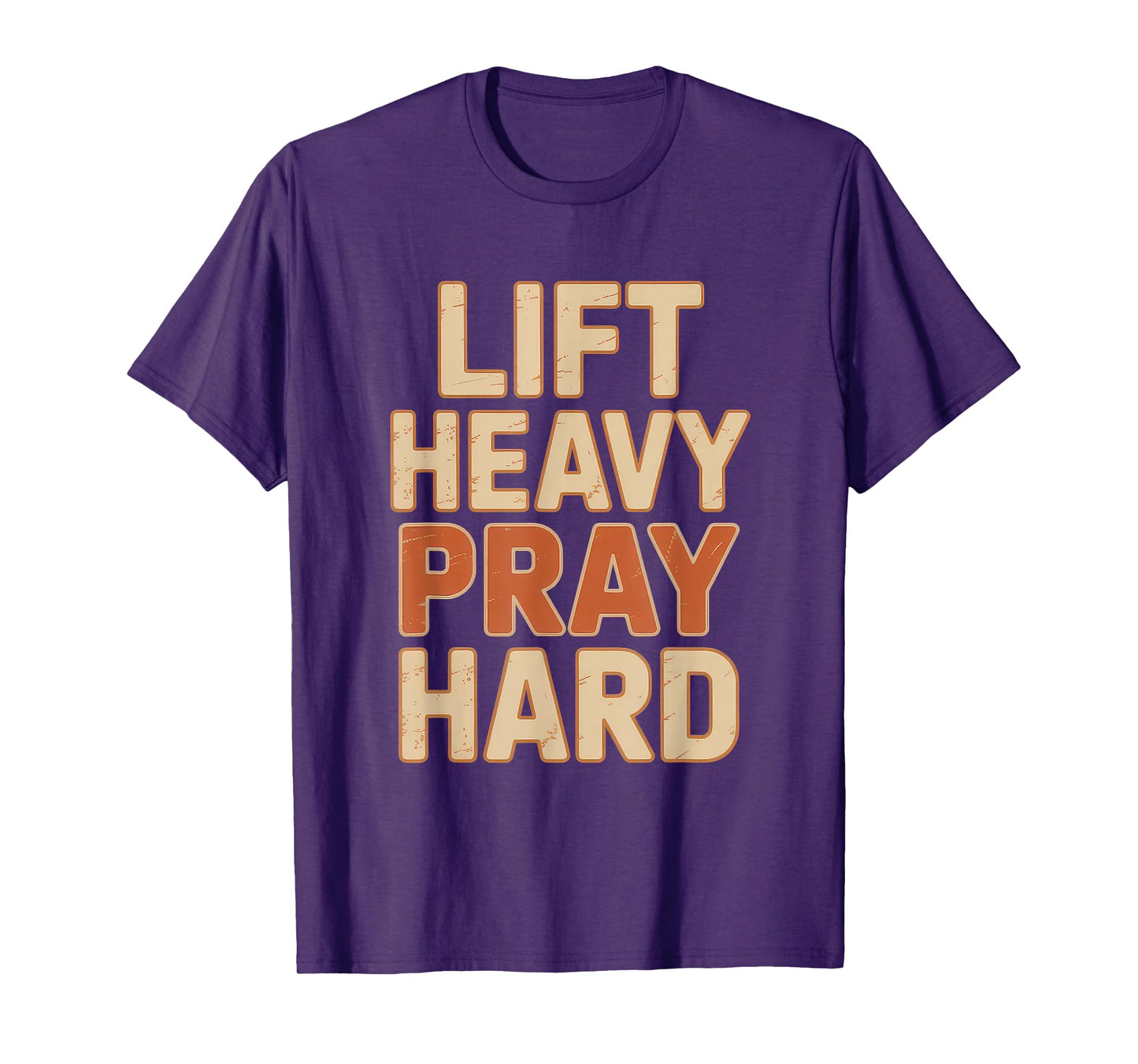 Lift Heavy Pray Hard Tshirt Gym Christian Gift Jesus Faith T-Shirt