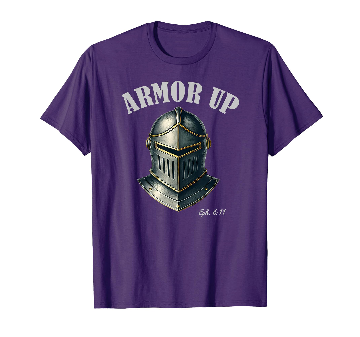 Armor Up Ephesians 6:11 Bible Scripture Helmet of Salvation T-Shirt