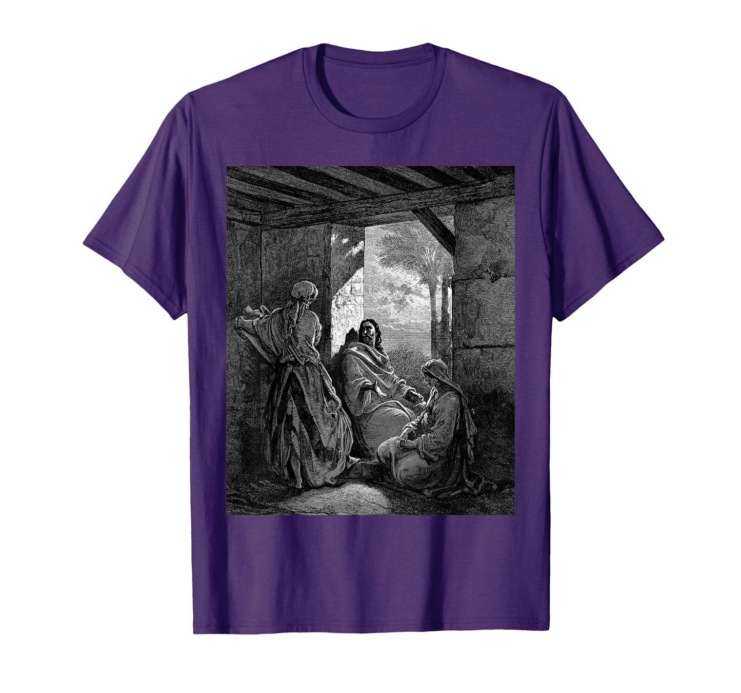 Jesus with Martha and Mary Gustave Dore Biblical Art T-Shirt