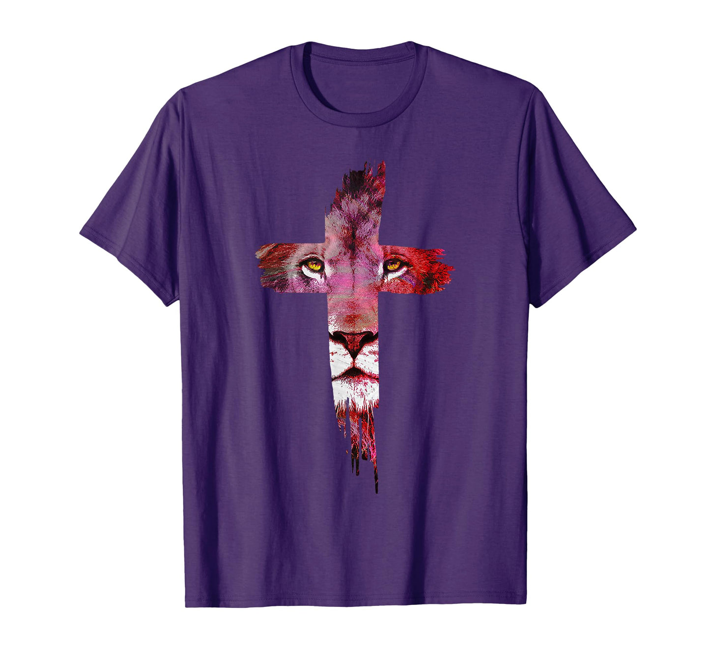 Jesus is The Lion of Judah - Colorful Cross Christian Gifts T-Shirt