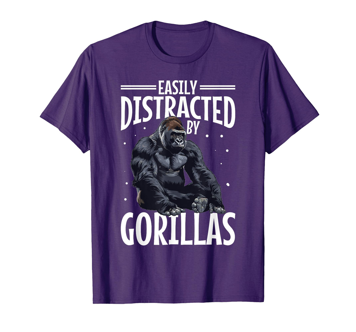 Funny Gorilla Animal Easily Distracted By Gorillas T-Shirt