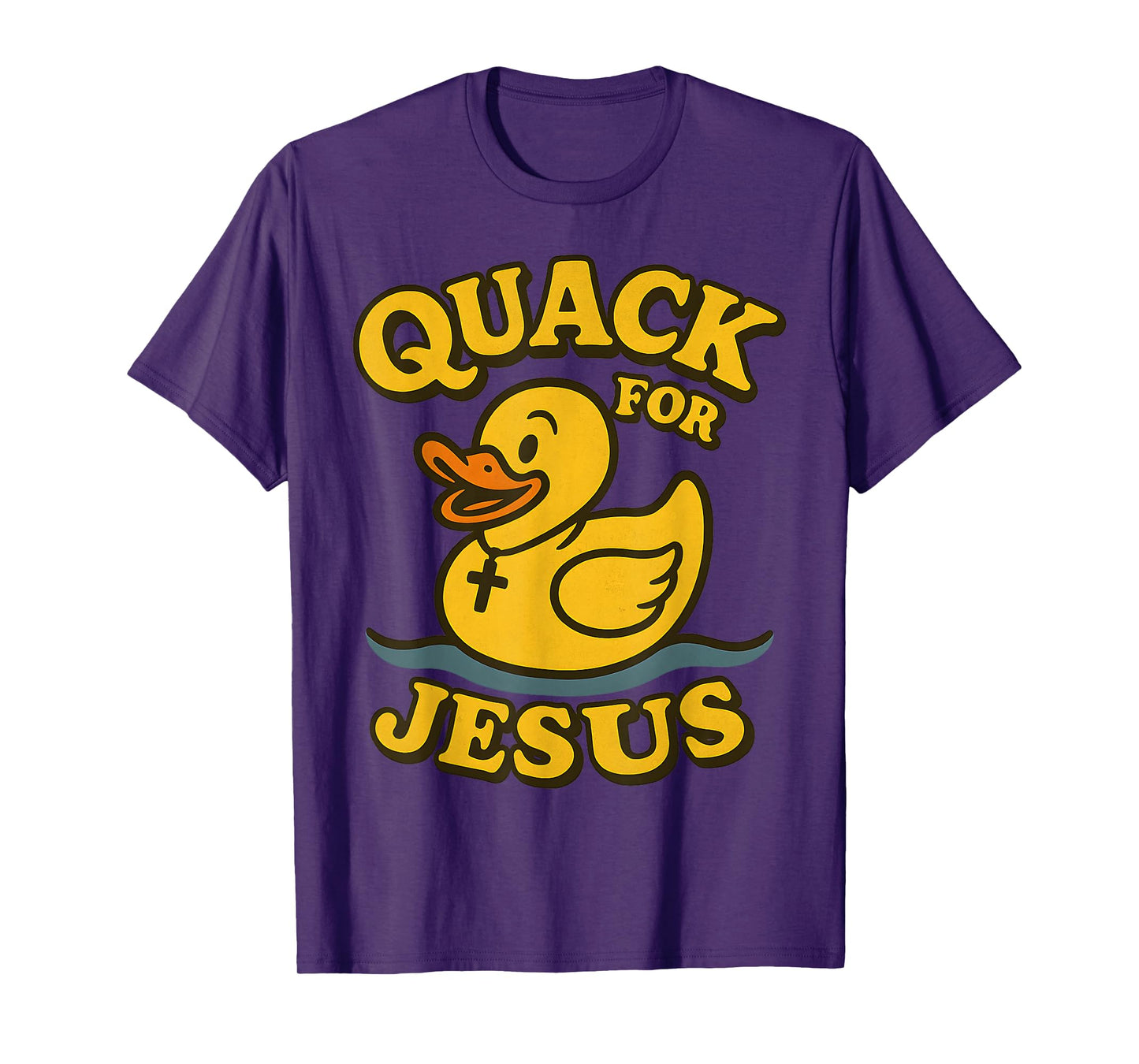Retro Rubber Duck Christian Rubber Ducky Quack For Jesus 70s T-Shirt