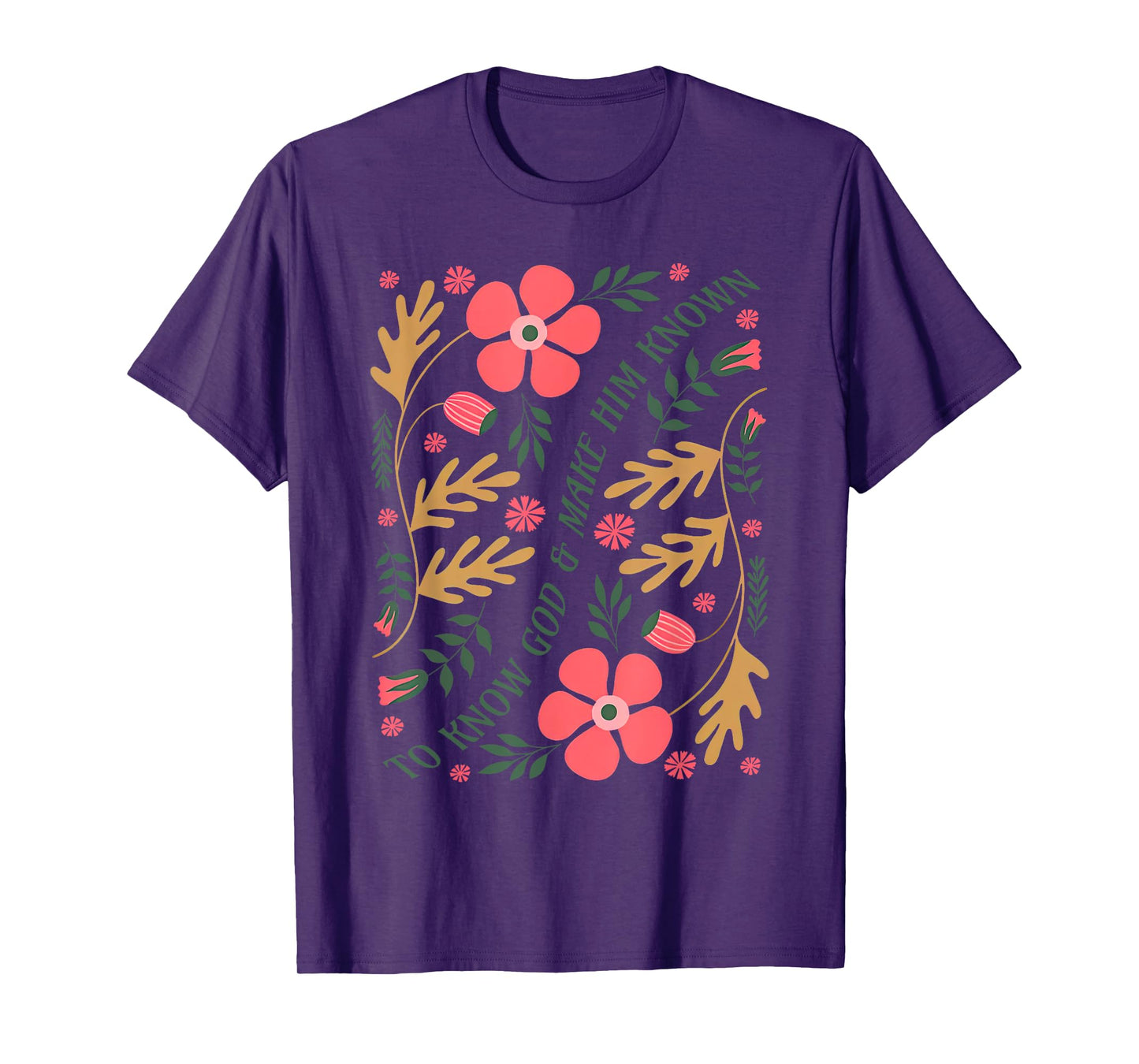 Floral to Know God and to Make Him Known Boho Wildflowers T-Shirt