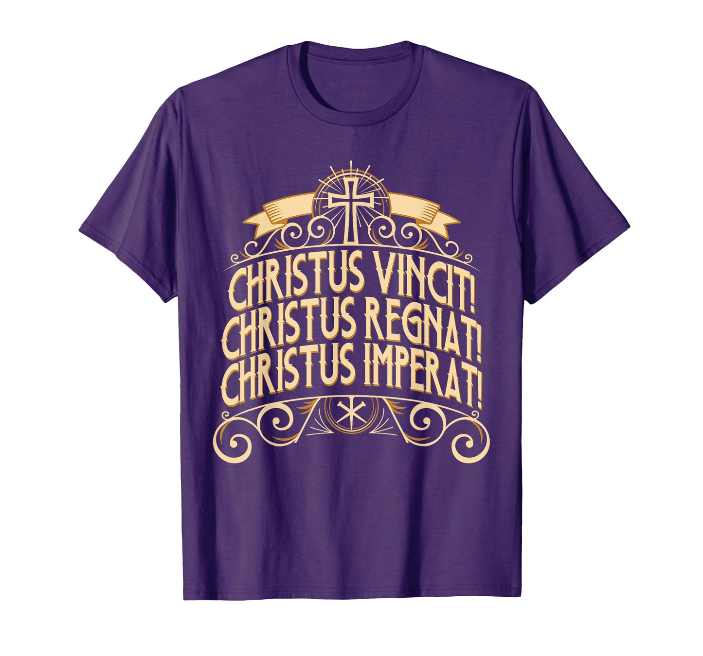 Christus Vincit Christus Regnat Laudes Tradtional Latin Mass T-Shirt