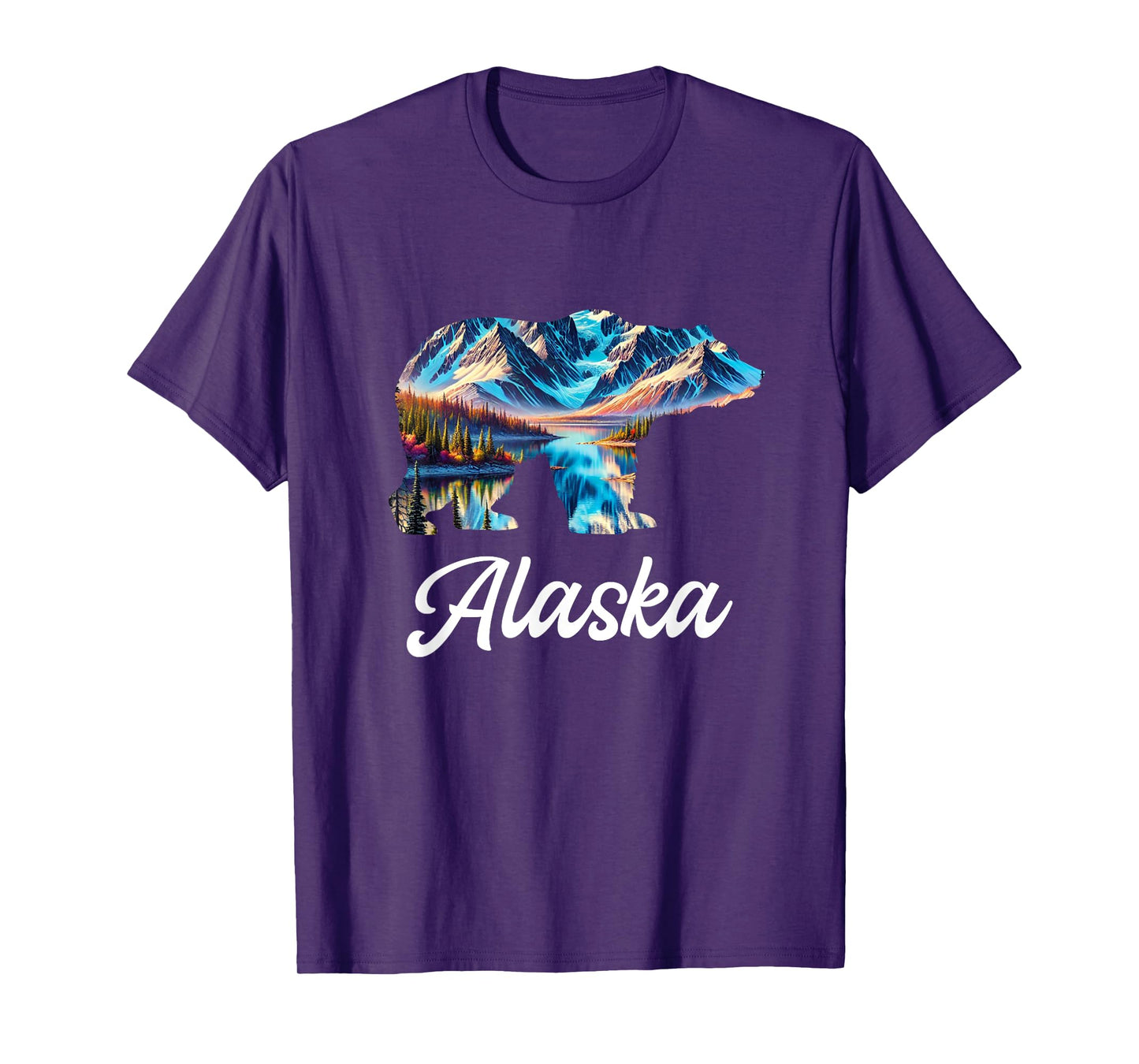 Alaska Mountains Bear Alaskan Lover Souvenir Vacation Trip T-Shirt