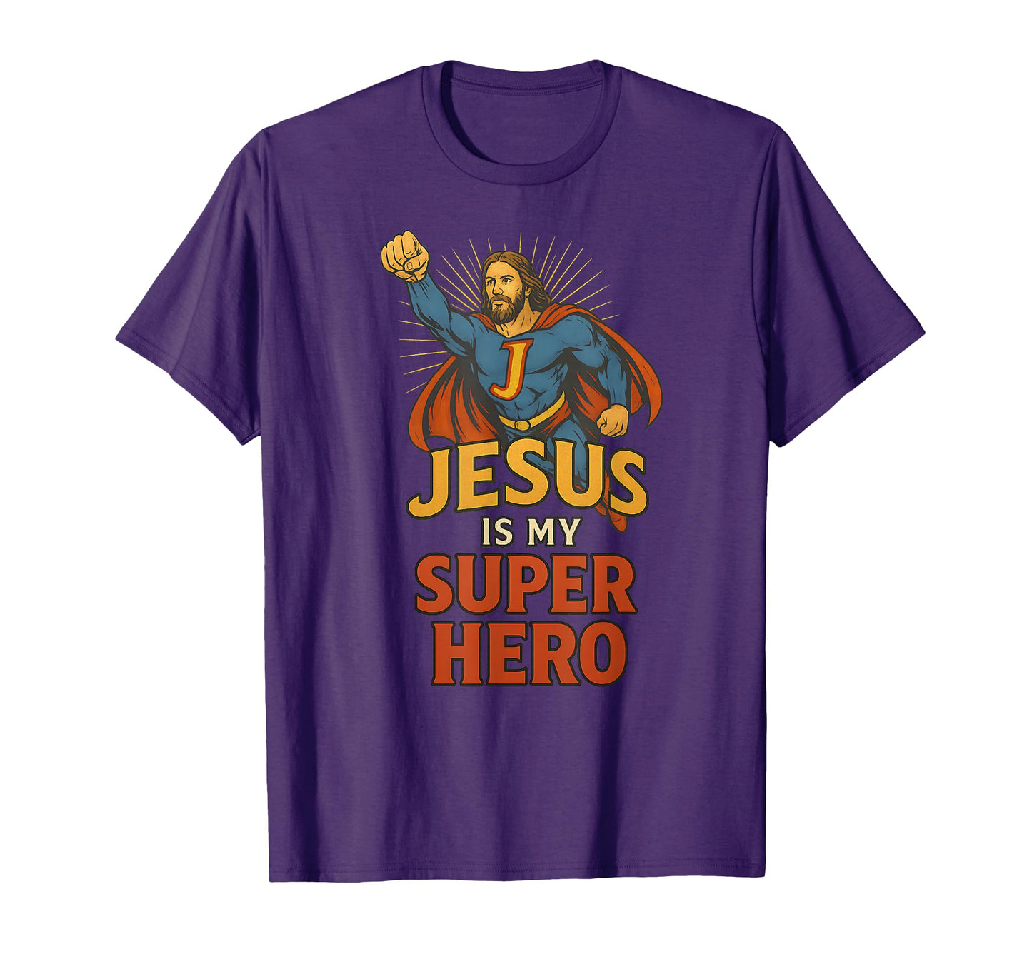 Jesus Is My Superhero Shirt for Christians Vintage T-Shirt