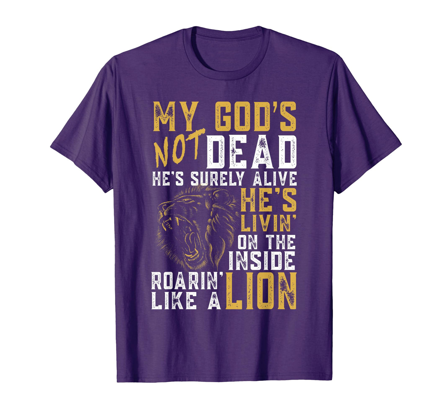 My God's Not Dead Lion Christian Christ Cross Faith T-Shirt