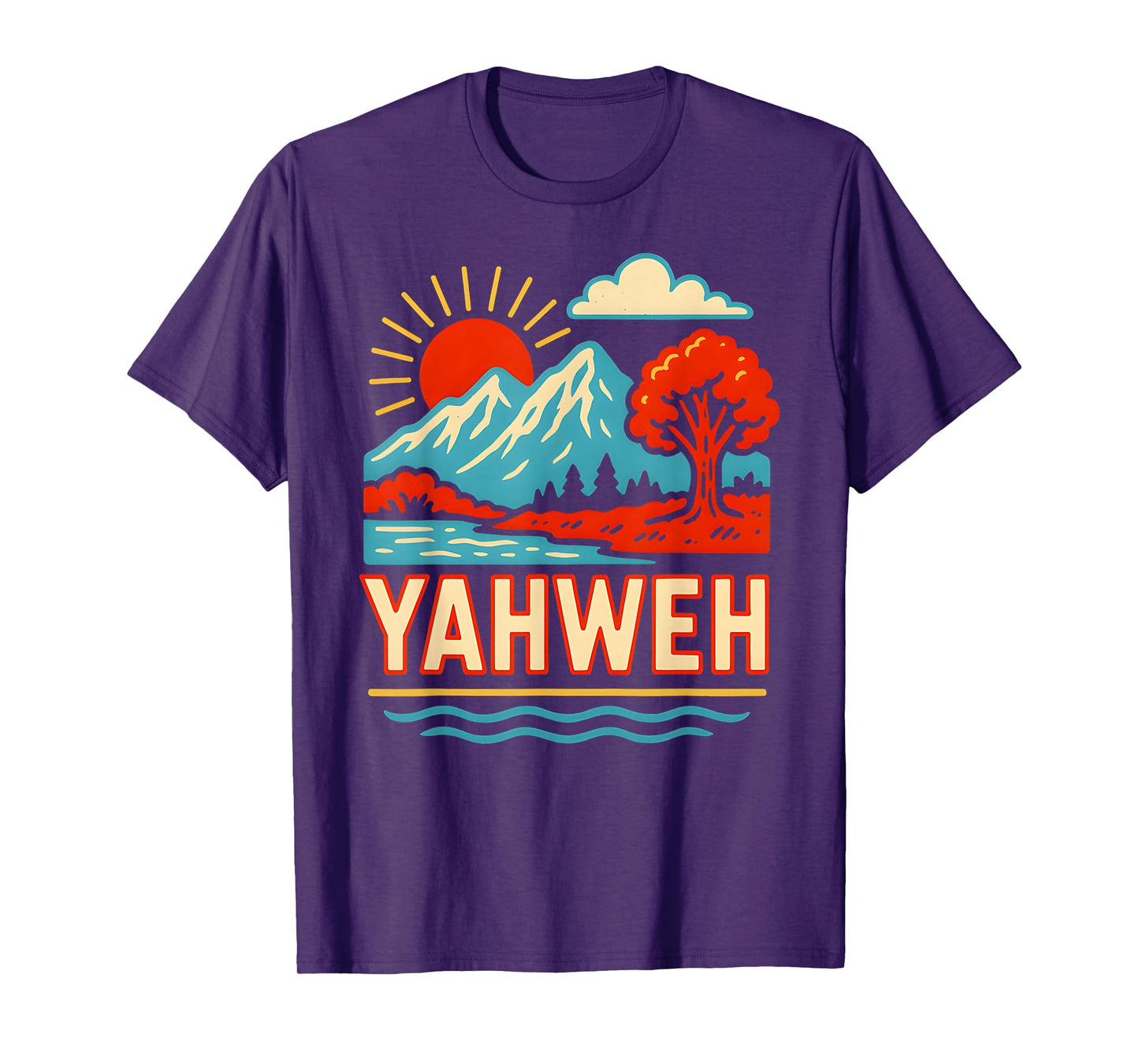Faith Yahweh Vintage Mens Christian Religious T-Shirt