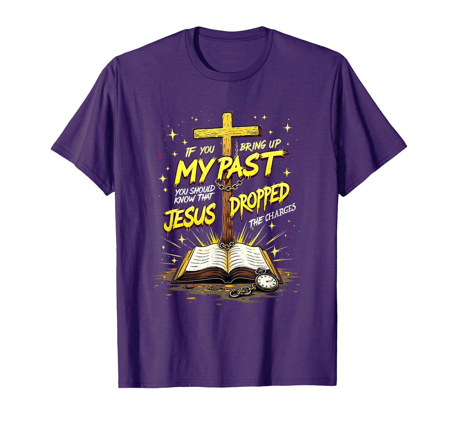 Jesus Dropped the Charges Christian Faith Design Apparel T-Shirt