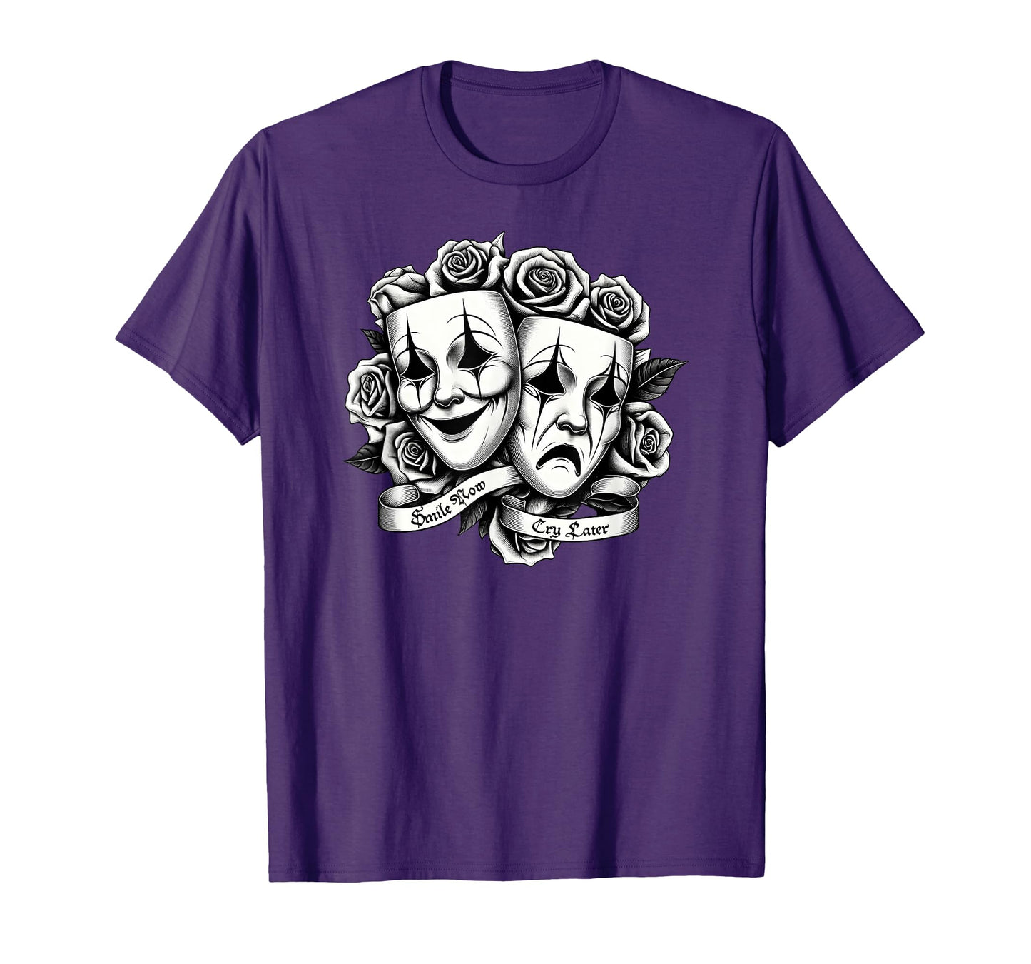 SMILE NOW CRY LATER Masks Clown Payaso Chicano Chola Cholo T-Shirt