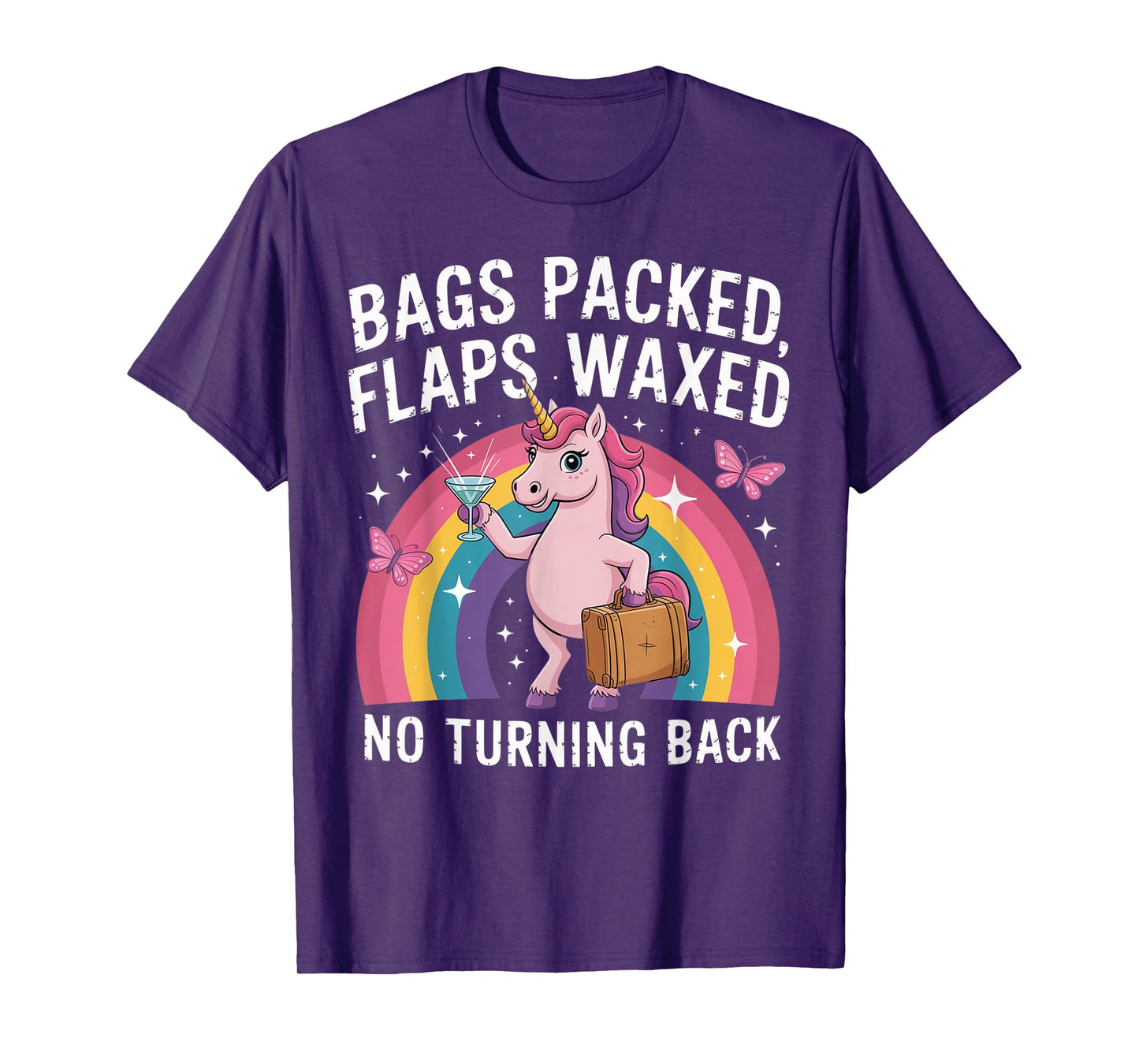 Bags Packed Unicorn Funny Inappropriate Vacation Women T-Shirt